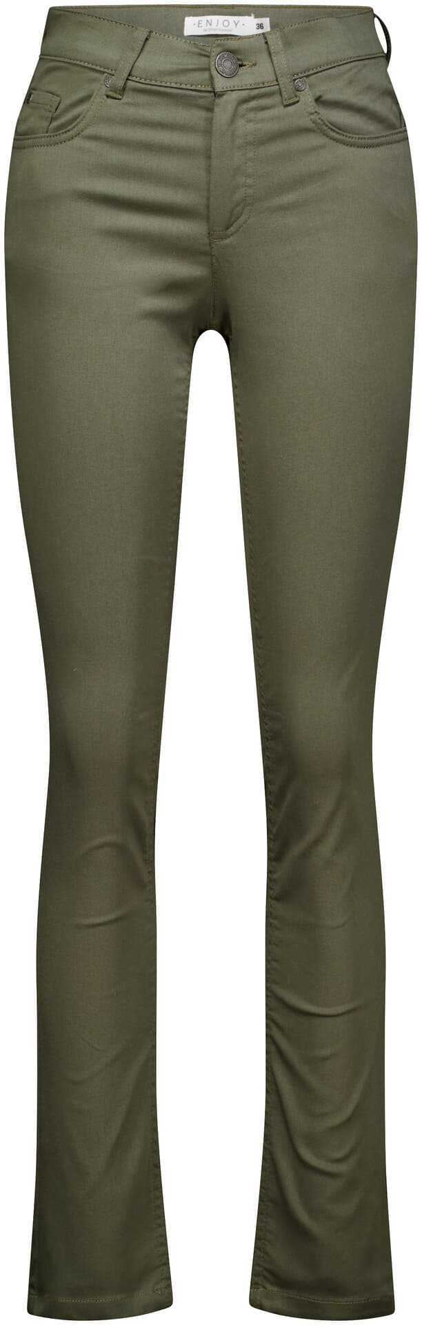 Enjoy Broek 5-Pocket Superstretch Lang Groen dames