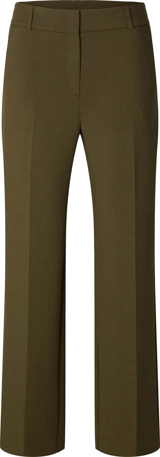 Selected Femme Pantalon Rita Wide Groen dames