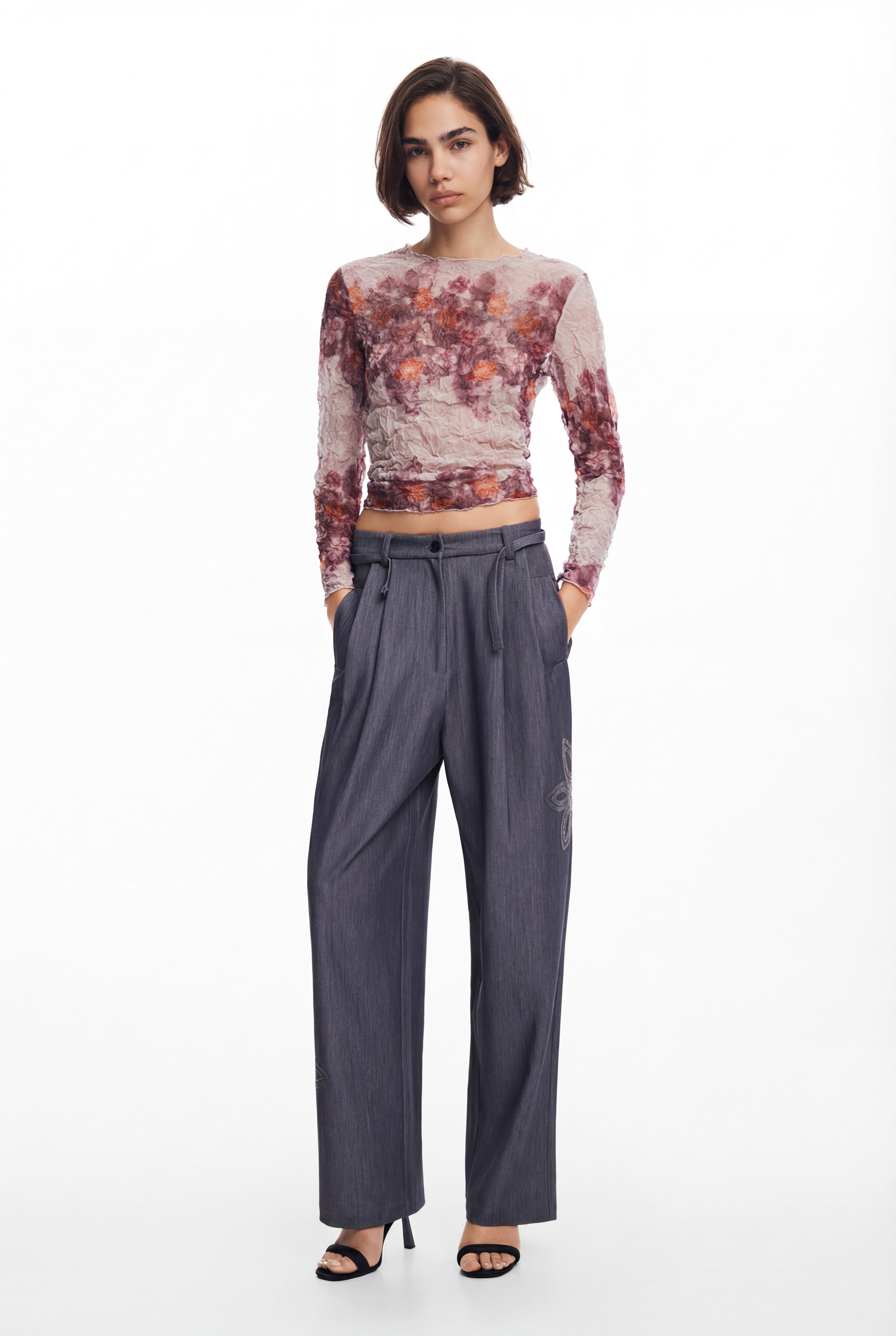 Desigual Lange rechte broek