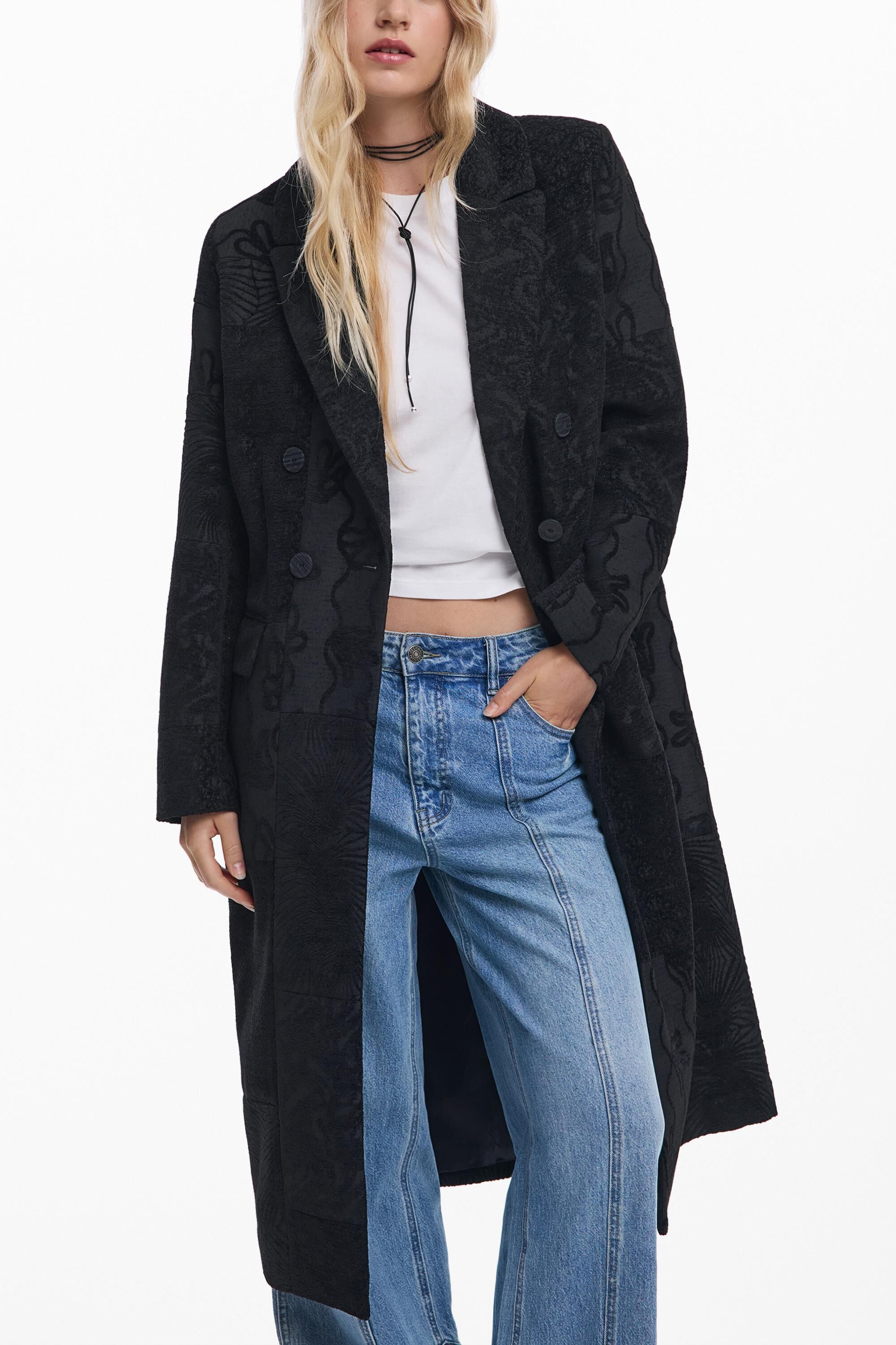 Desigual Zwarte textuurjas