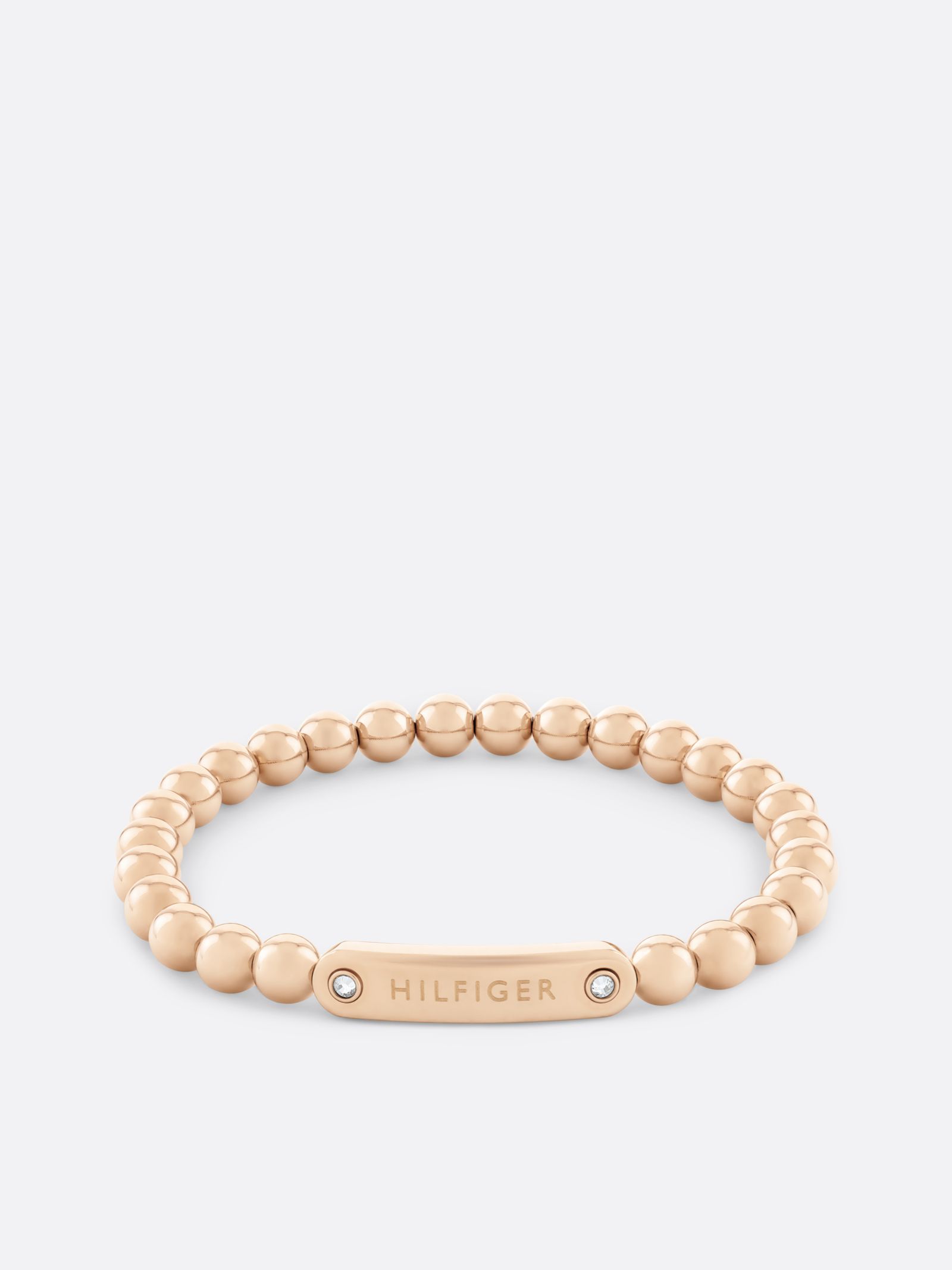Tommy Hilfiger Rosévergulde armband met kralen en logo