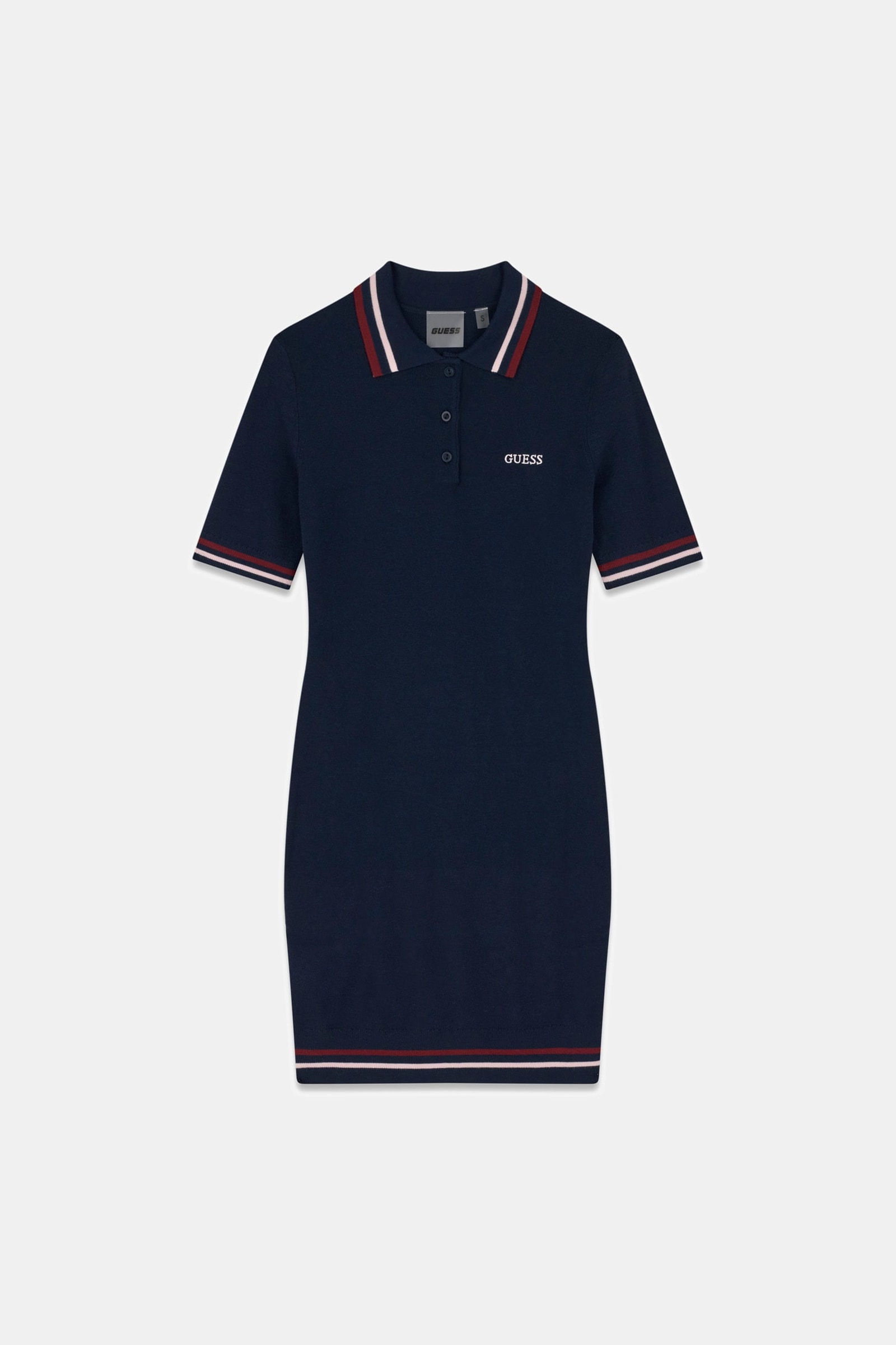 Guess Gebreide Jurk Met Polokraag in marine