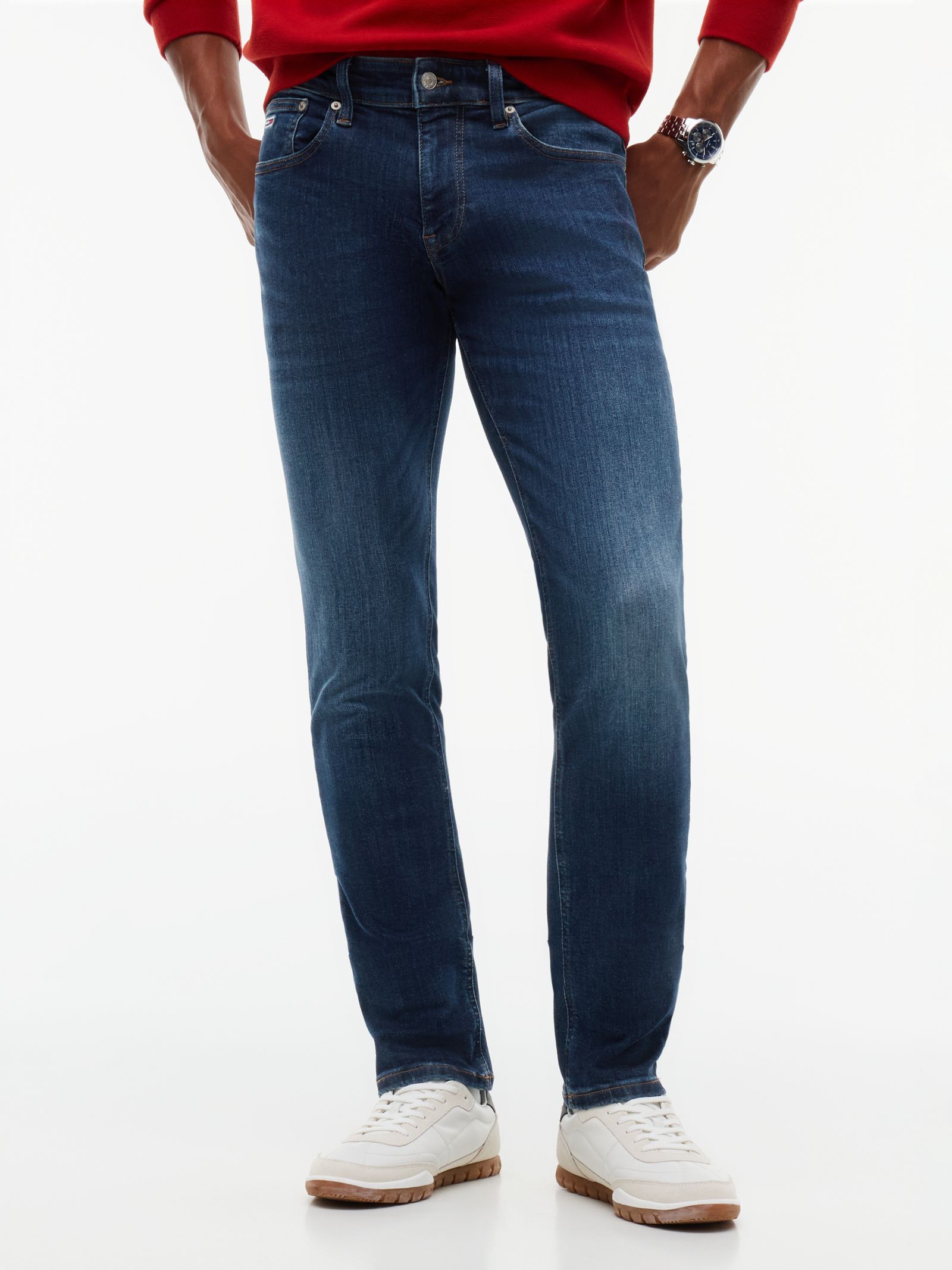 Tommy Jeans Scanton Slim jeans met whiskers in blauw