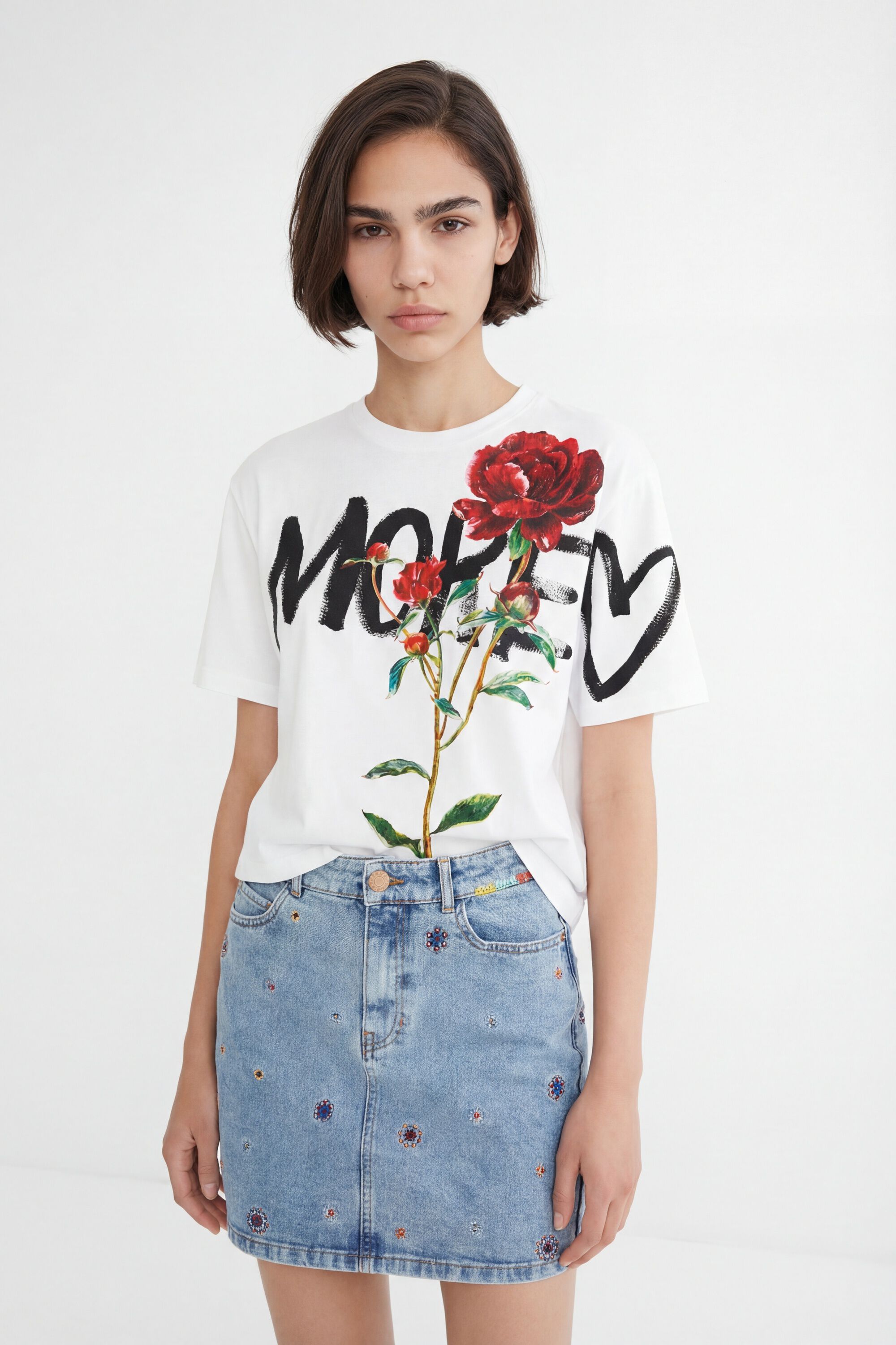 Desigual Denim minirok met mandala’s