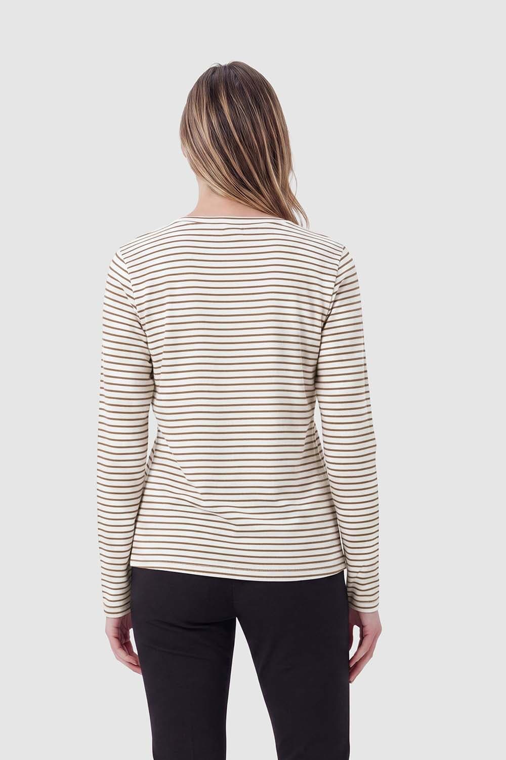 Aimée The Label Longsleeve ZenoLuca Streep Bruin dames