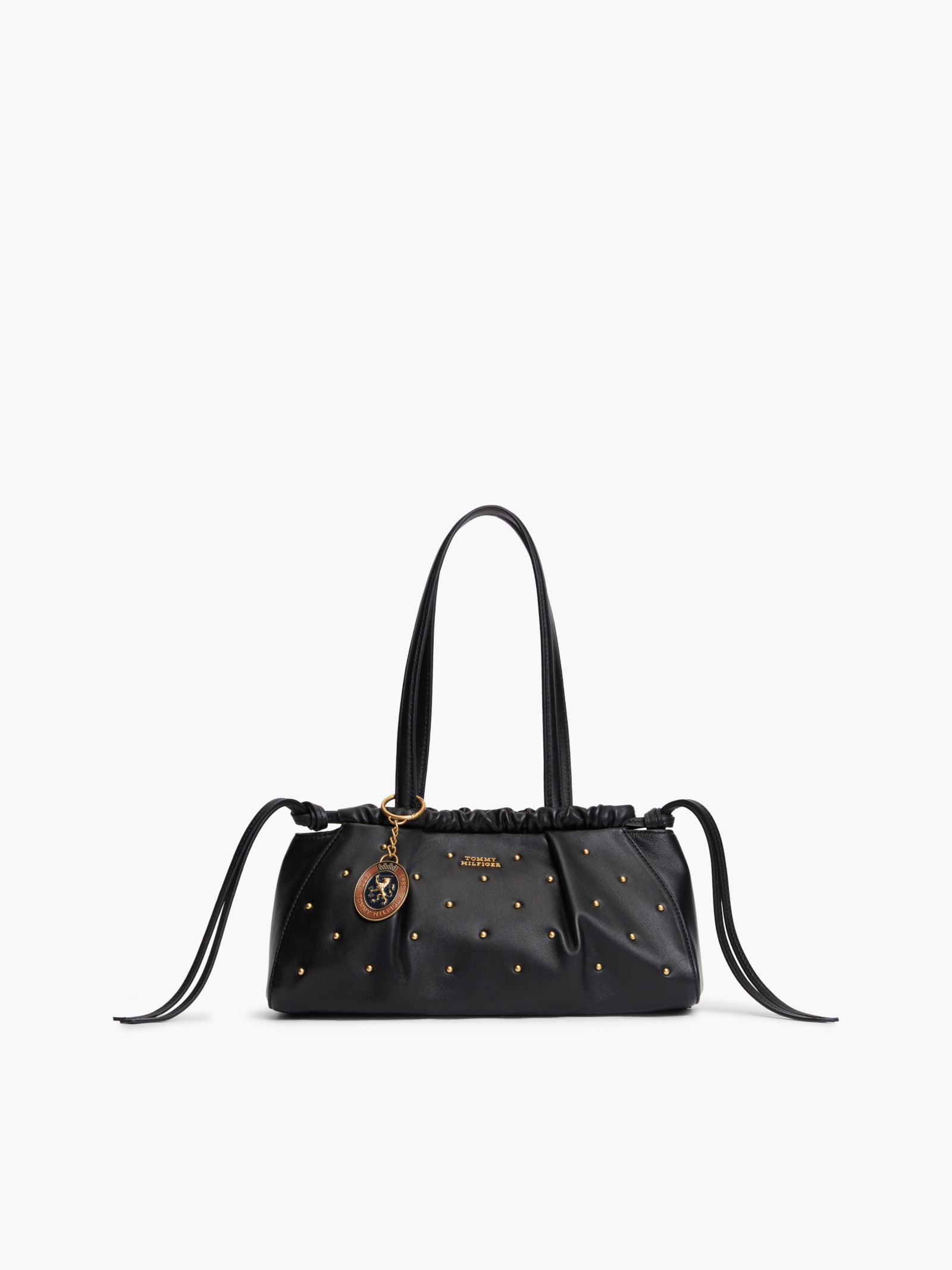 Tommy Hilfiger Schoudertas van zacht leer met studs en bedel