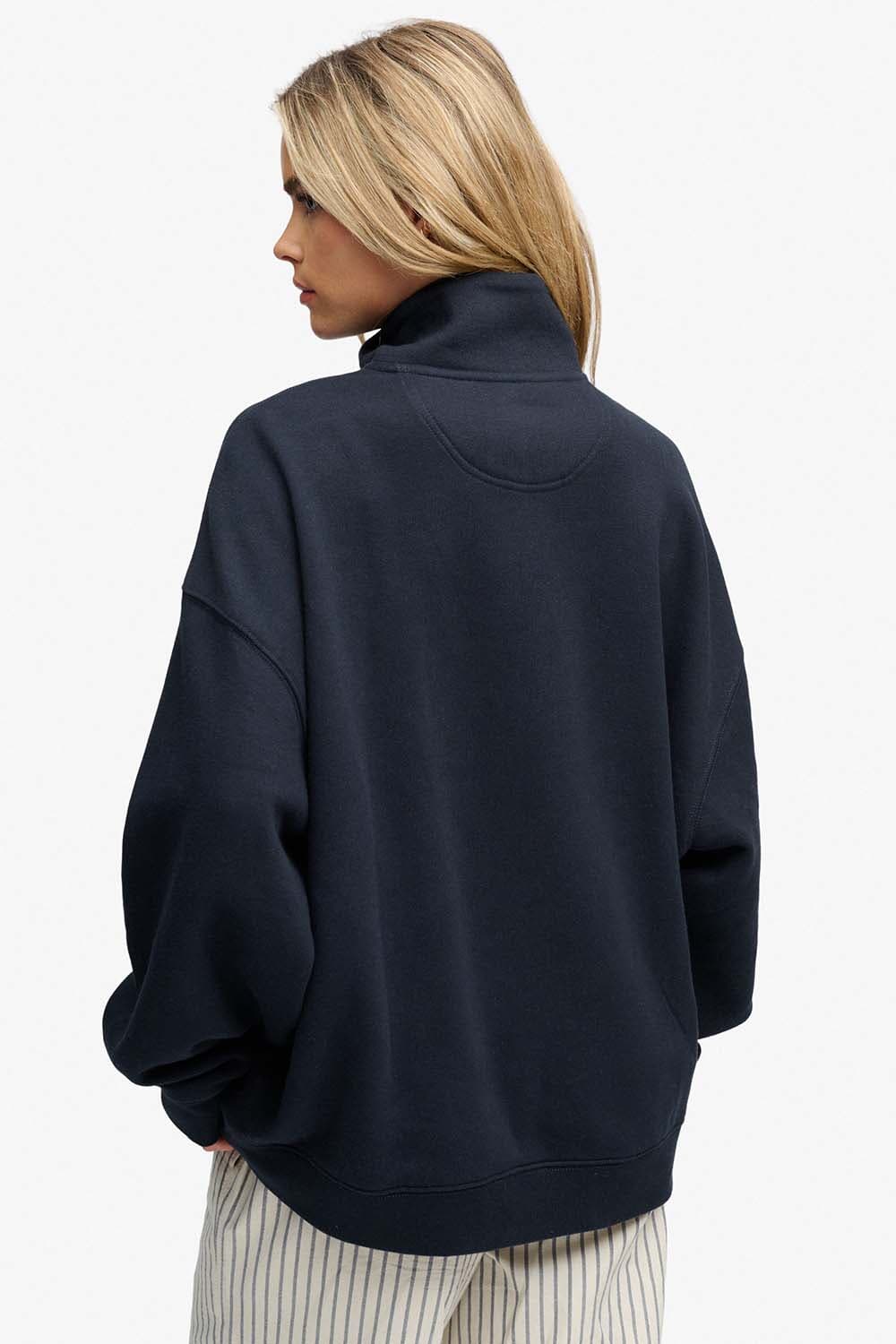 Superdry & Co Half-zip Sweater Monogram Navy dames
