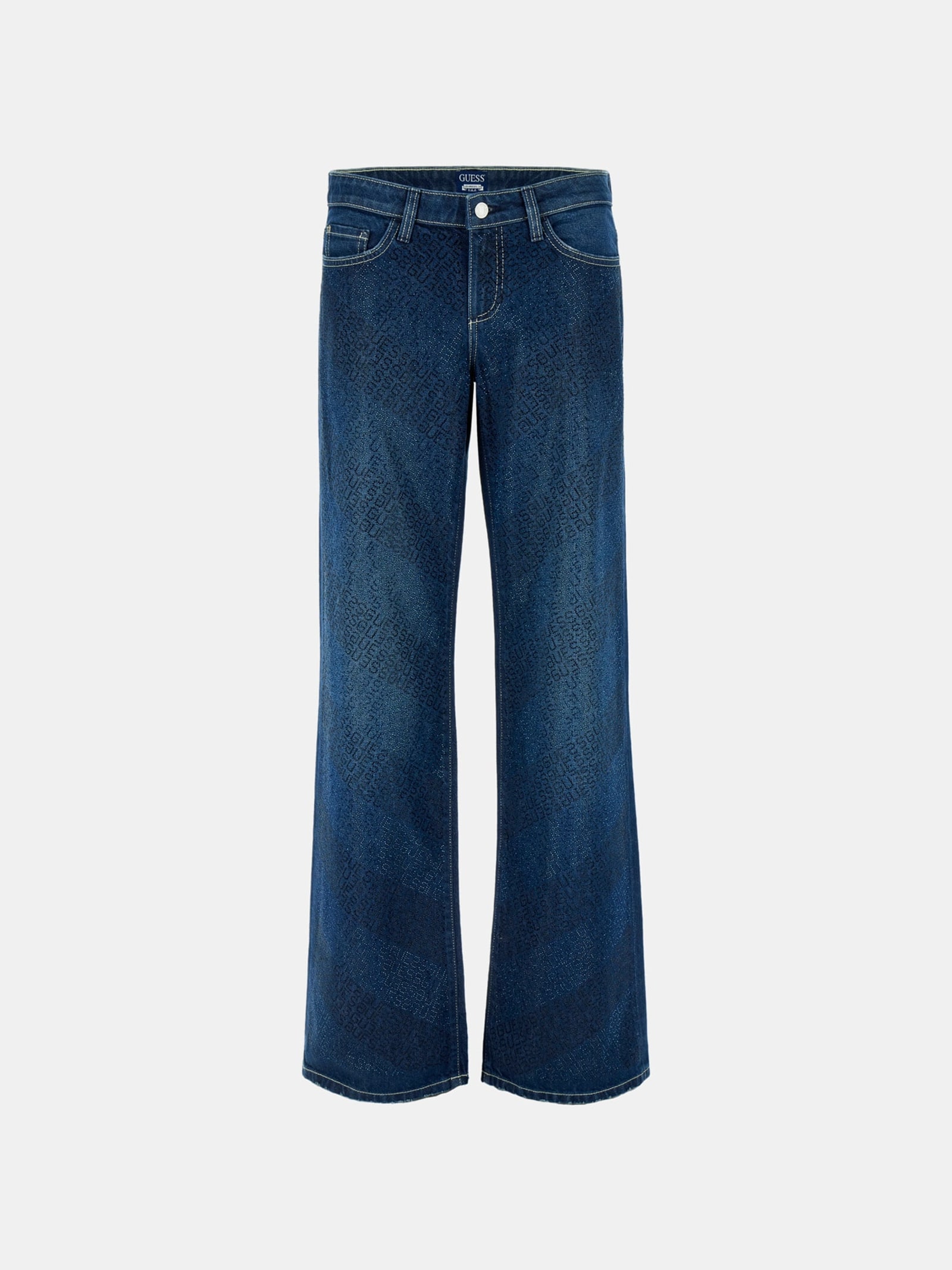 Guess Regular Jeans Met Logo All-Over