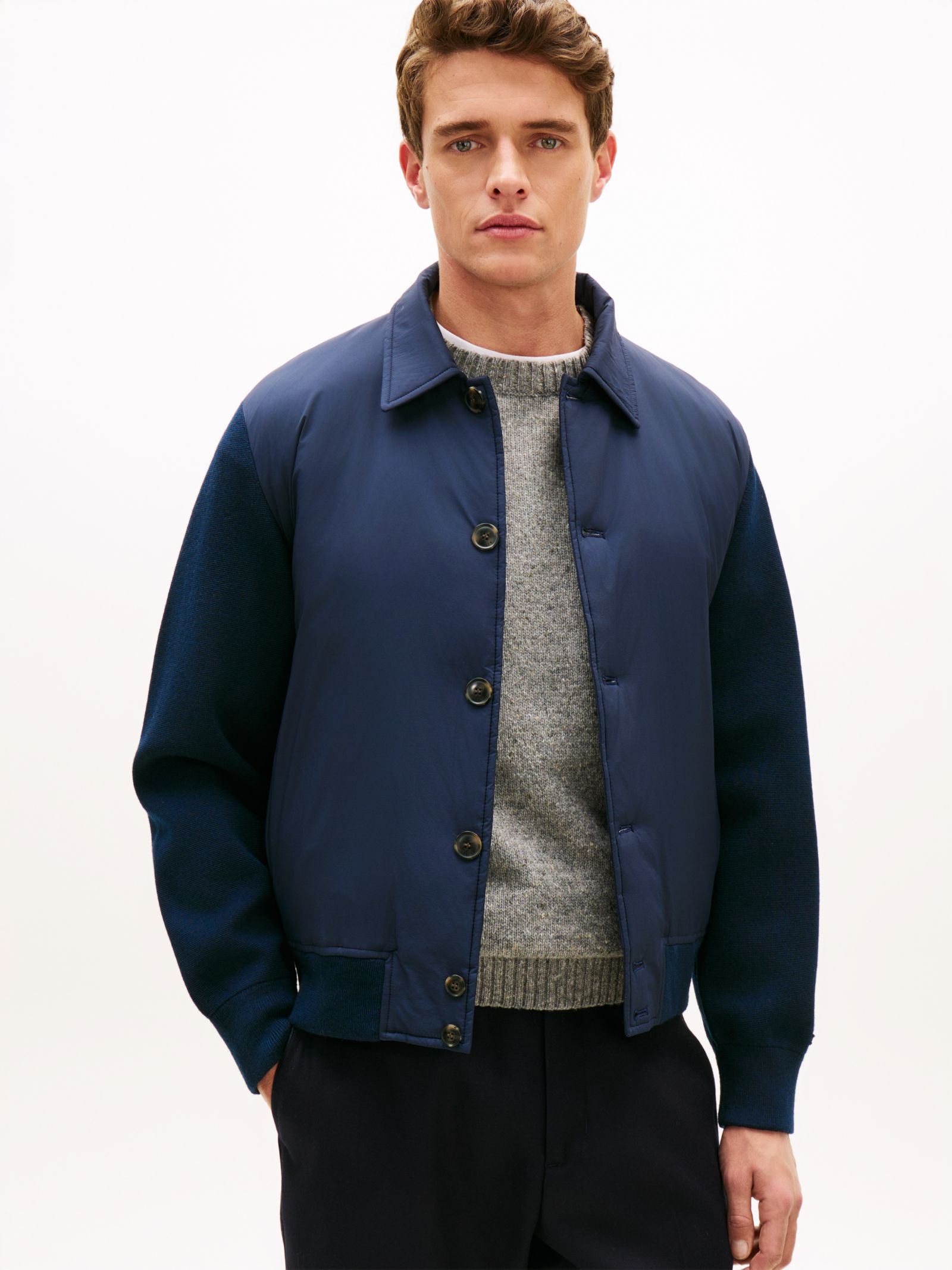 Tommy Hilfiger Smart Casual relaxed fit jack met textuurmix