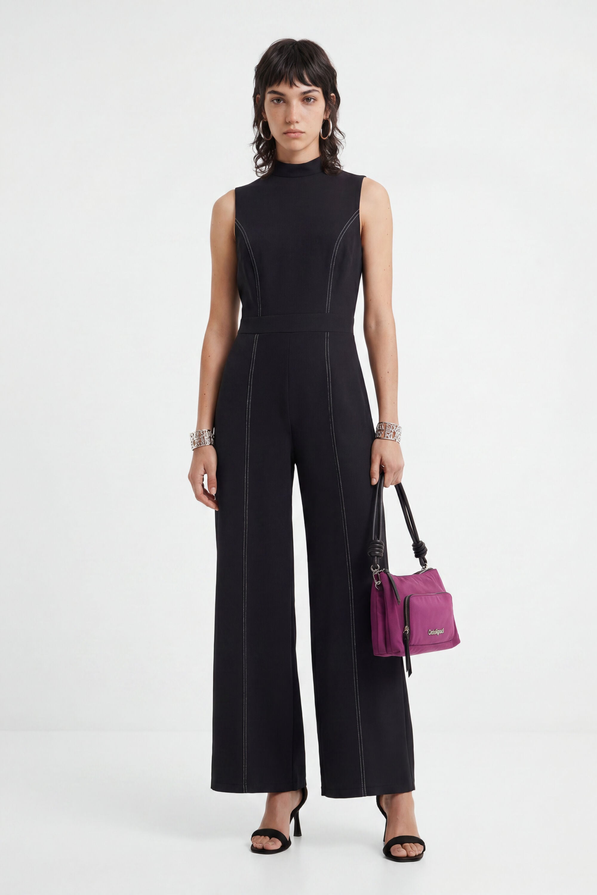 Desigual Culotte jumpsuit met sierstiksels