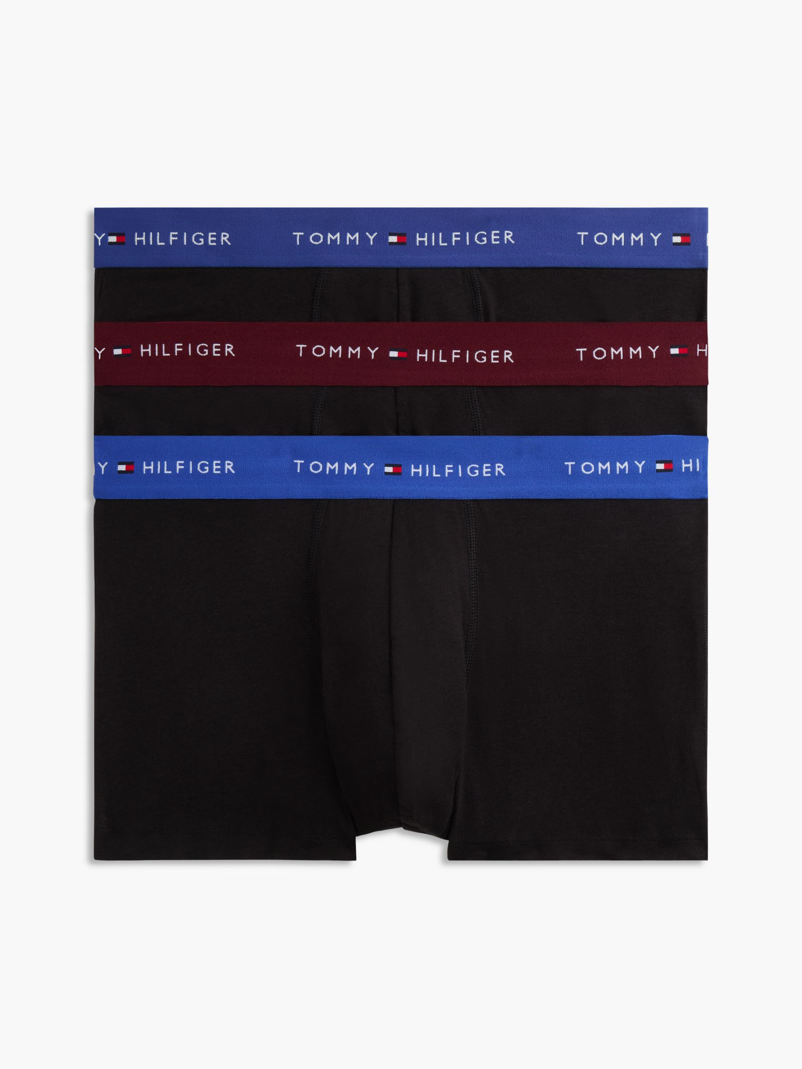 Tommy Hilfiger Set van 3 boxershorts met contrasterende Signature logotaille in zwart
