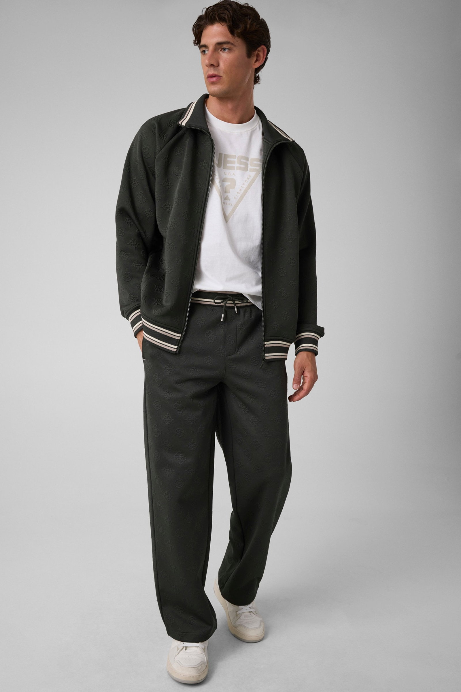 Guess Joggingbroek Van Katoenmix in marine