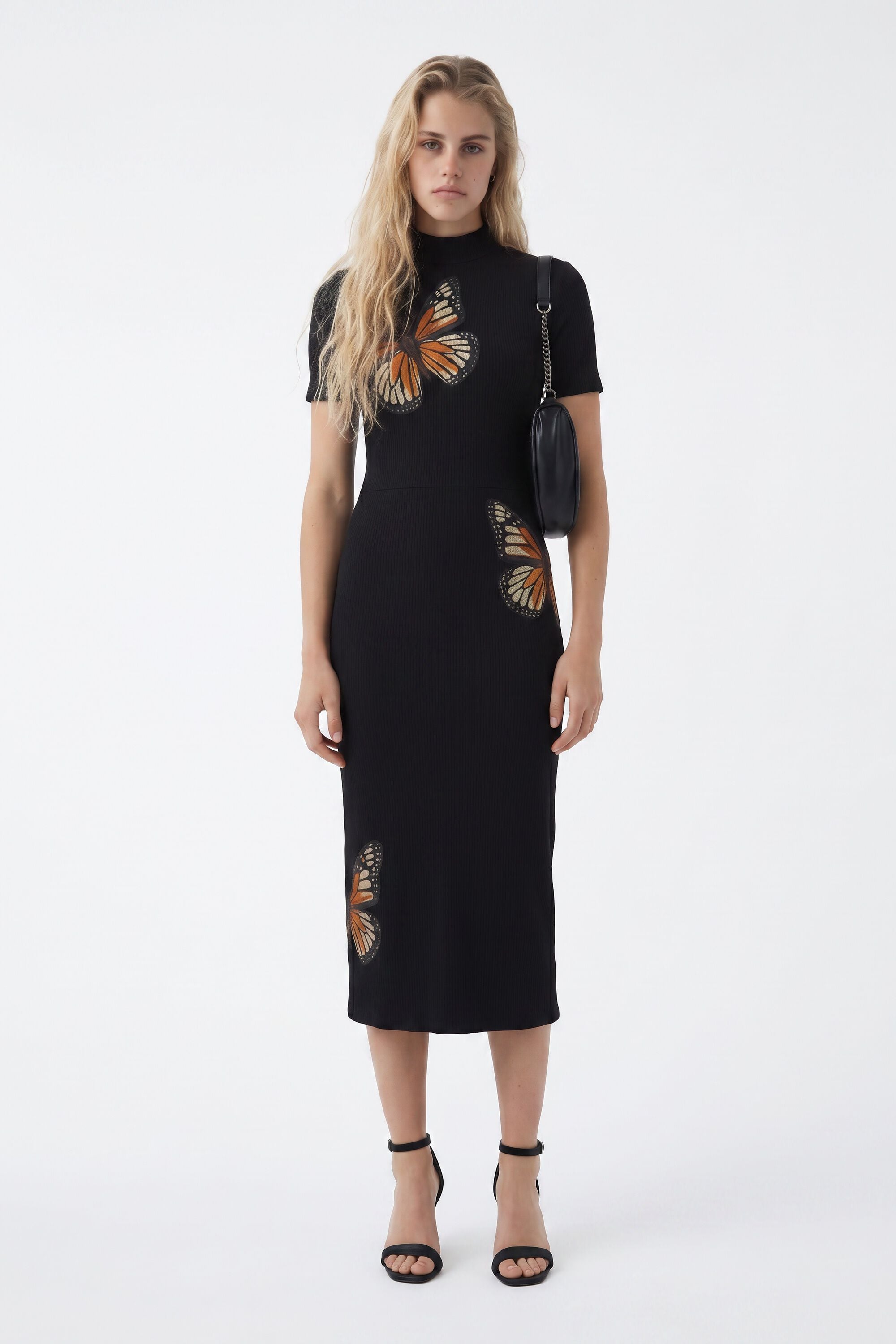 Desigual Slim midi-jurk met vlinders