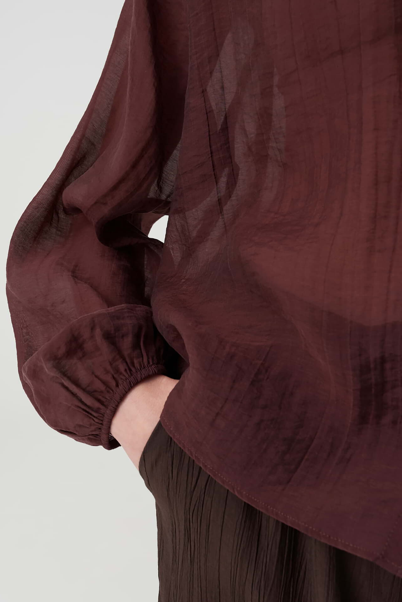 Opus Tuniekblouse Fabrielle met delicaat crash-effect Rood dames