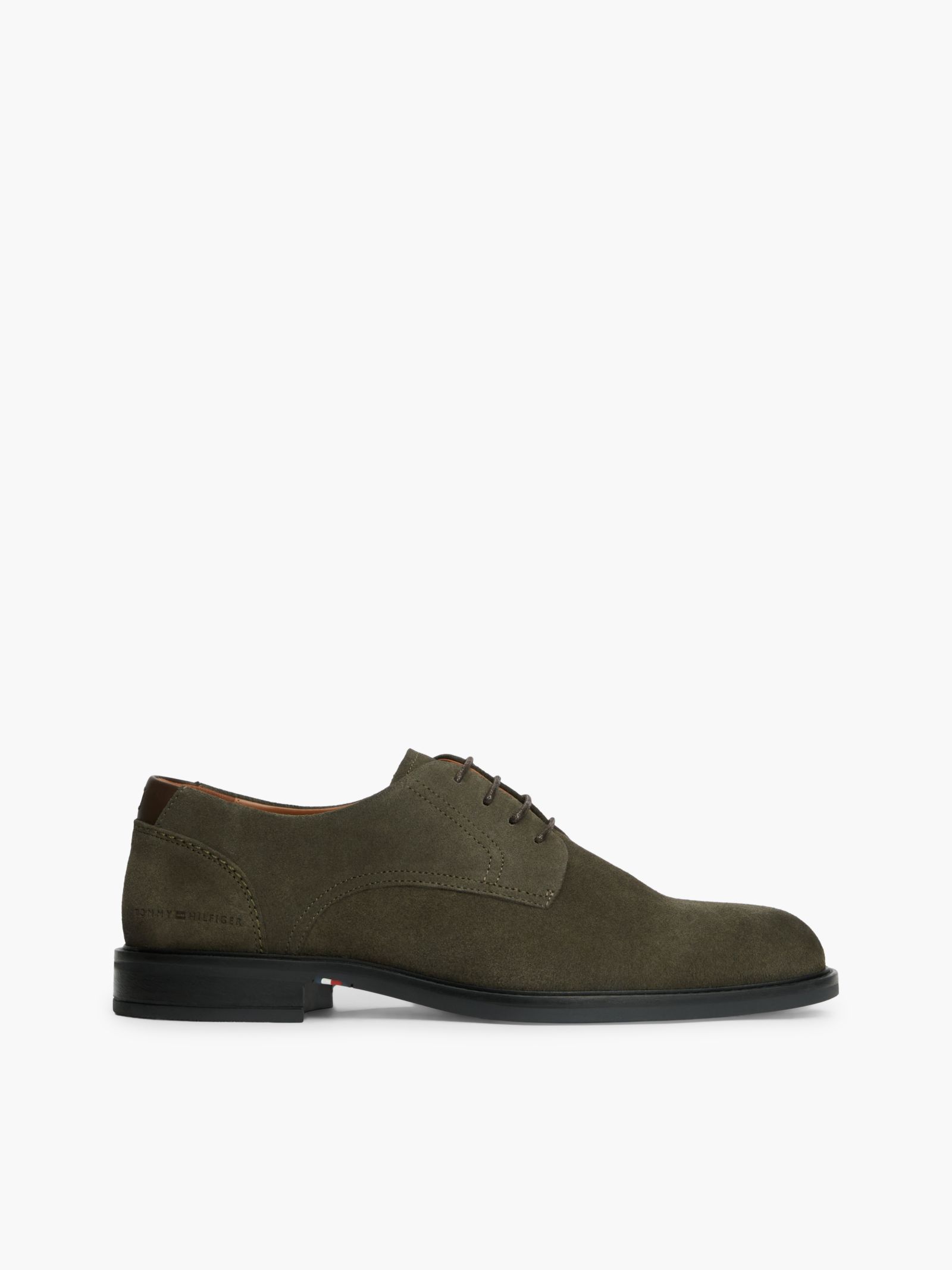 Tommy Hilfiger suède derby schoen in groen