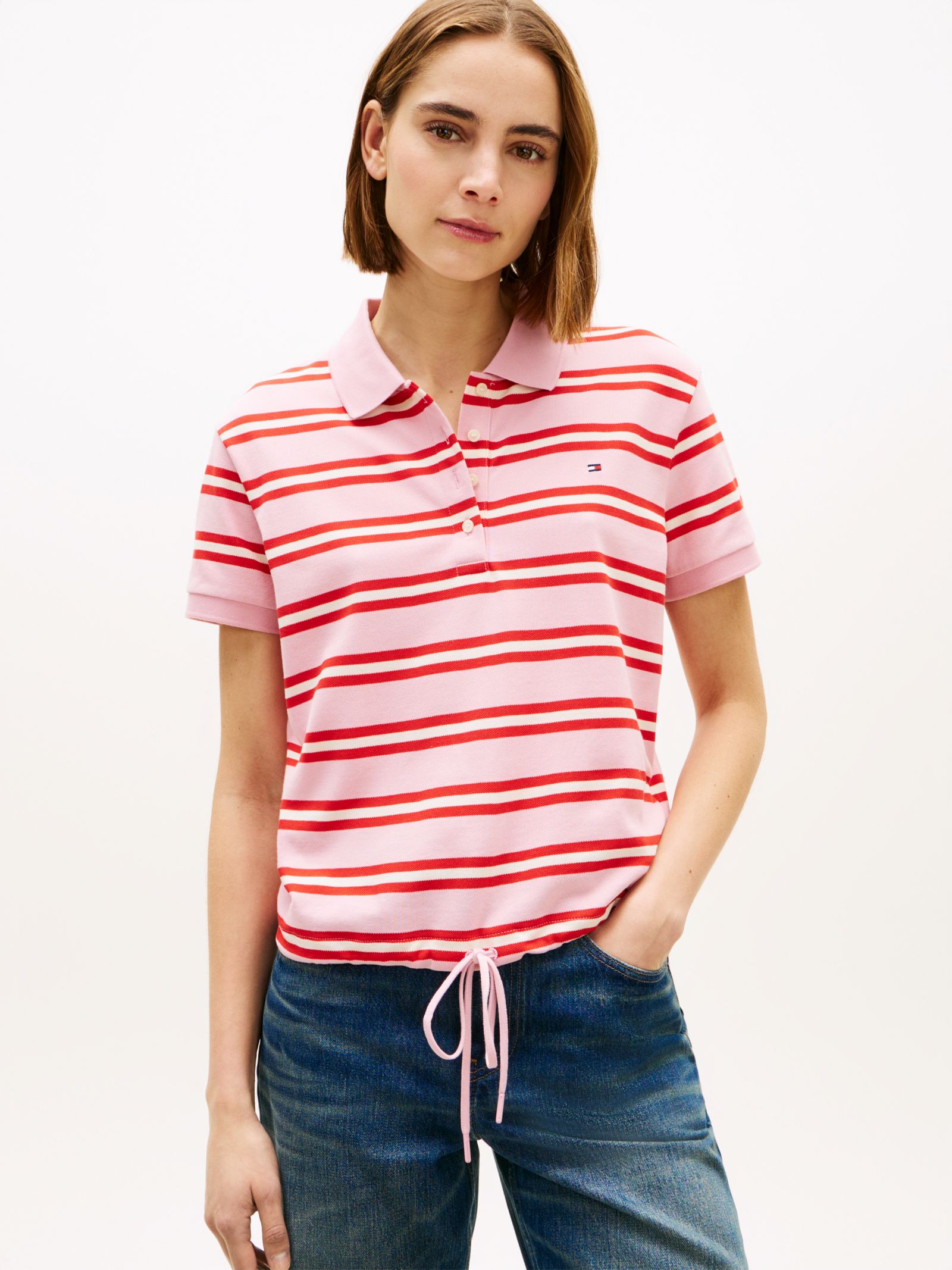 Tommy Hilfiger 1985 Regular Fit Polo met strikkoord