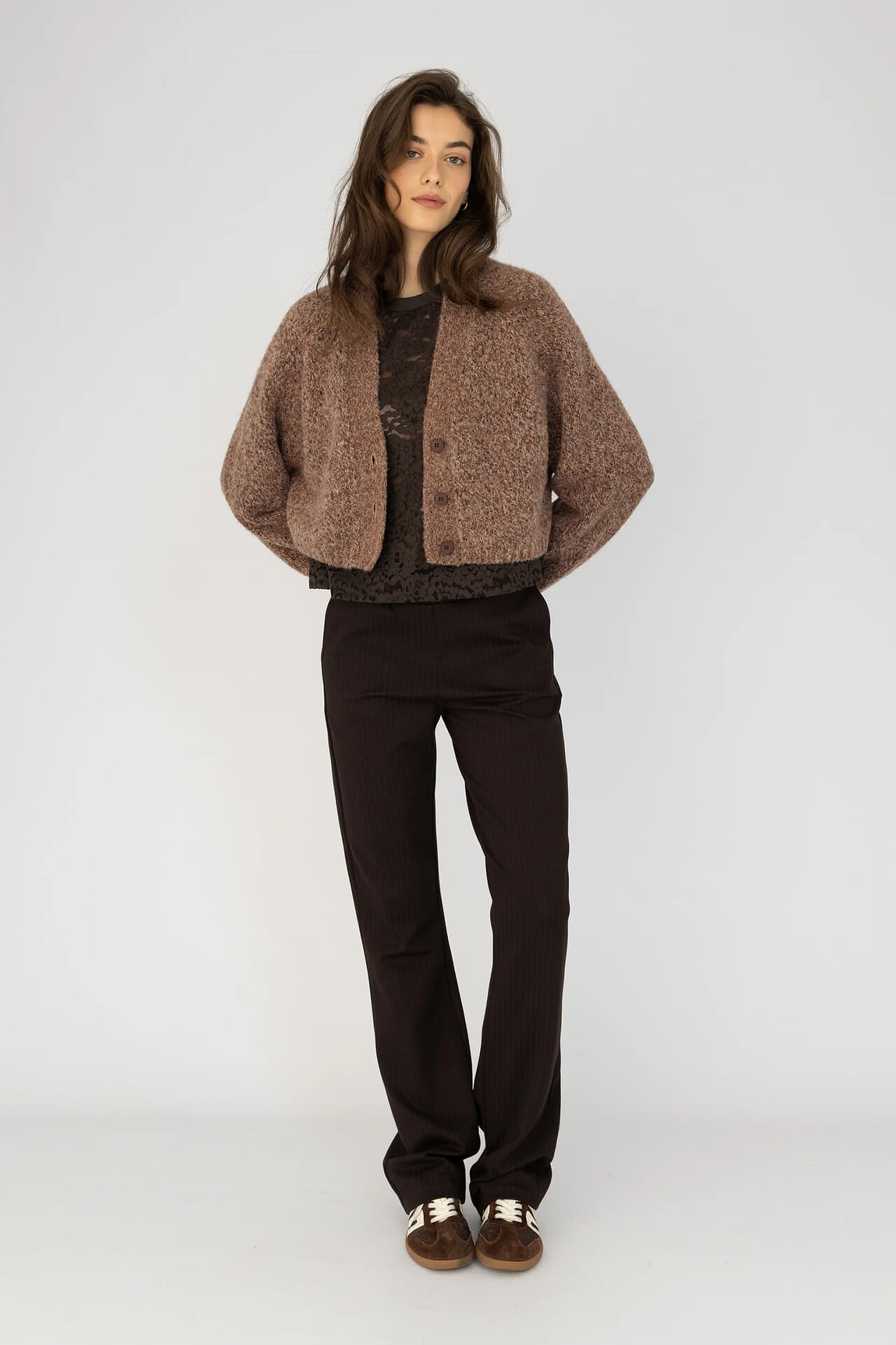 Anna Blue Vest Rumi Bruin dames
