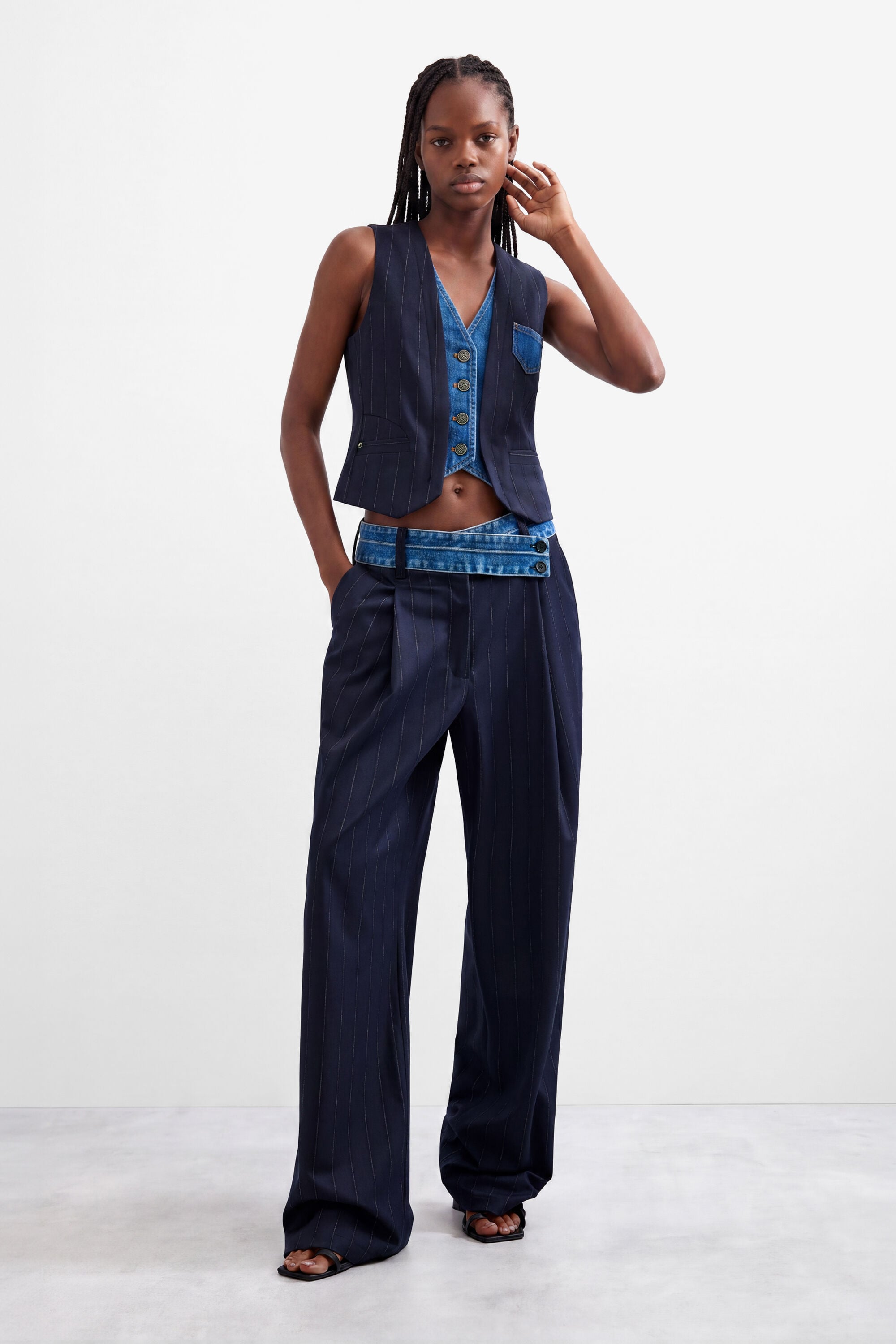 Desigual Lange geweven broek