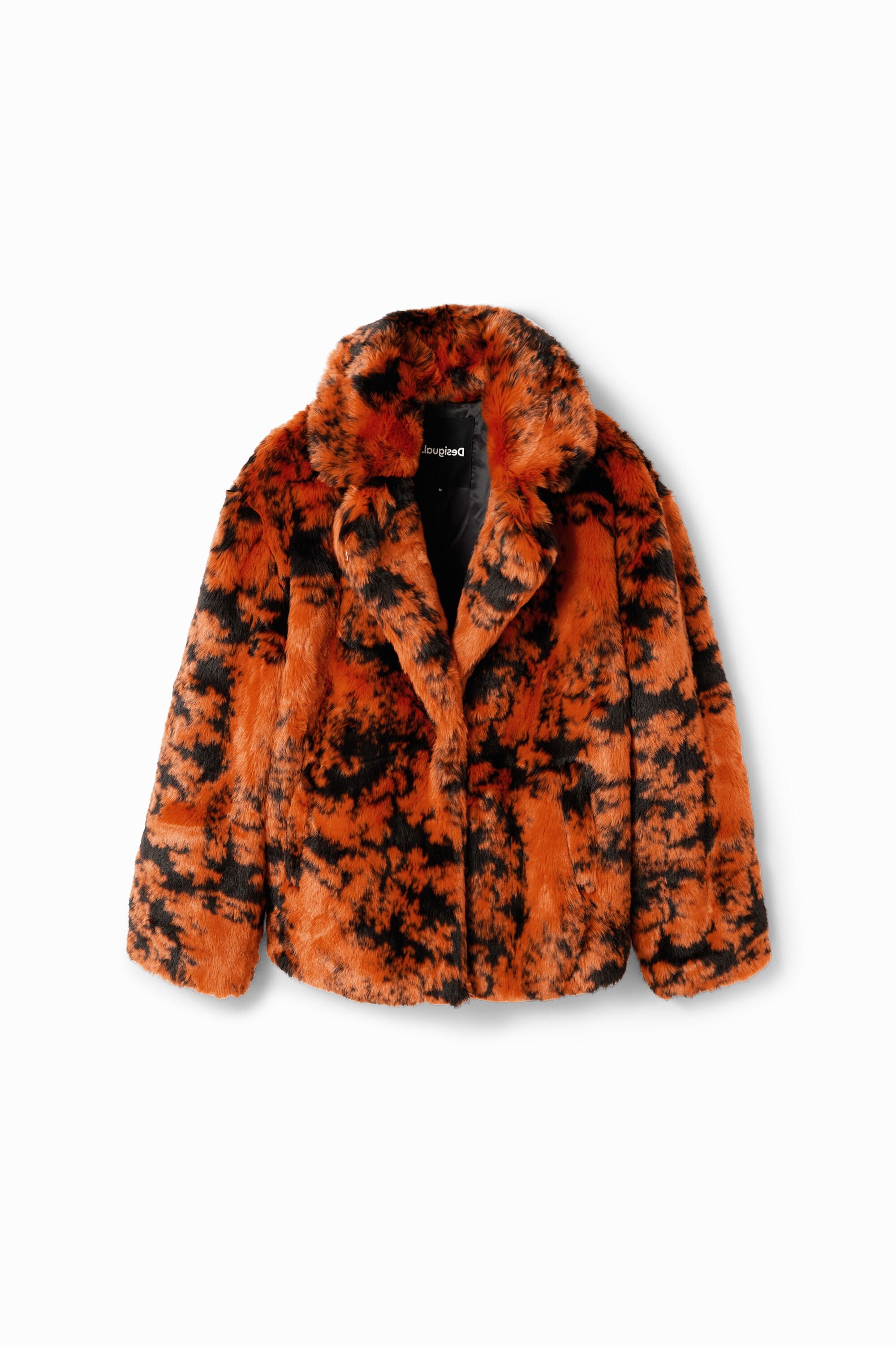 Desigual Korte leatherlook jas met omslag