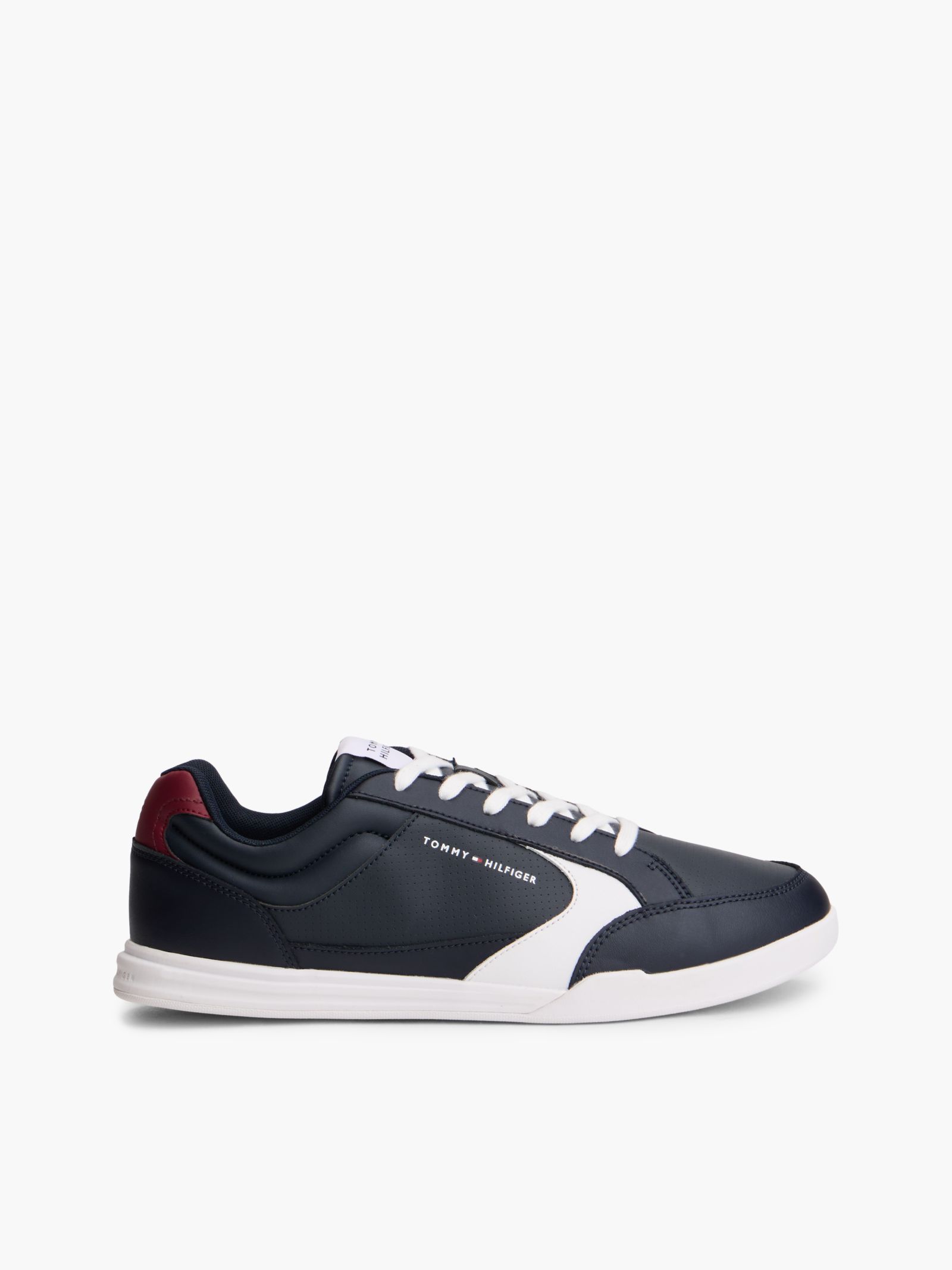 Tommy Hilfiger Lage leren sneaker met cupsole in marine