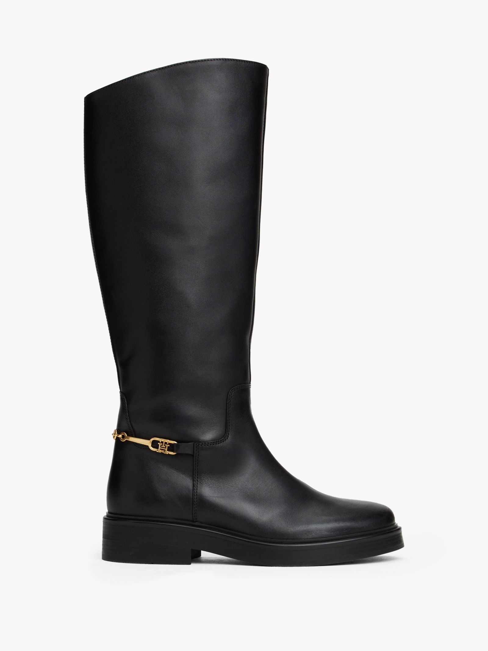 Tommy Hilfiger Leren rijlaars met paardenbit detail