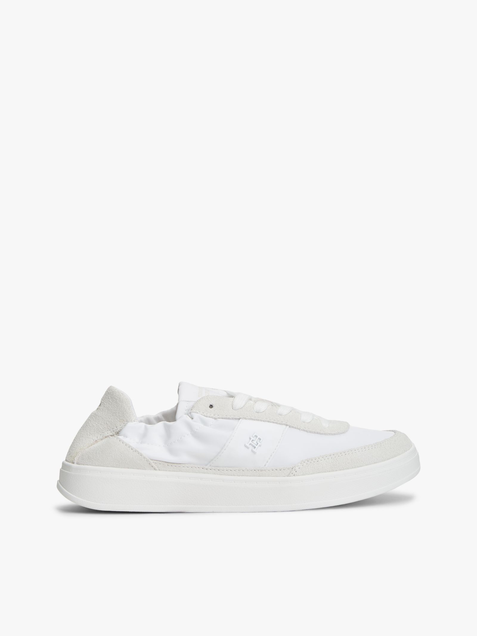 Tommy Hilfiger suède scrunch back sneaker in wit