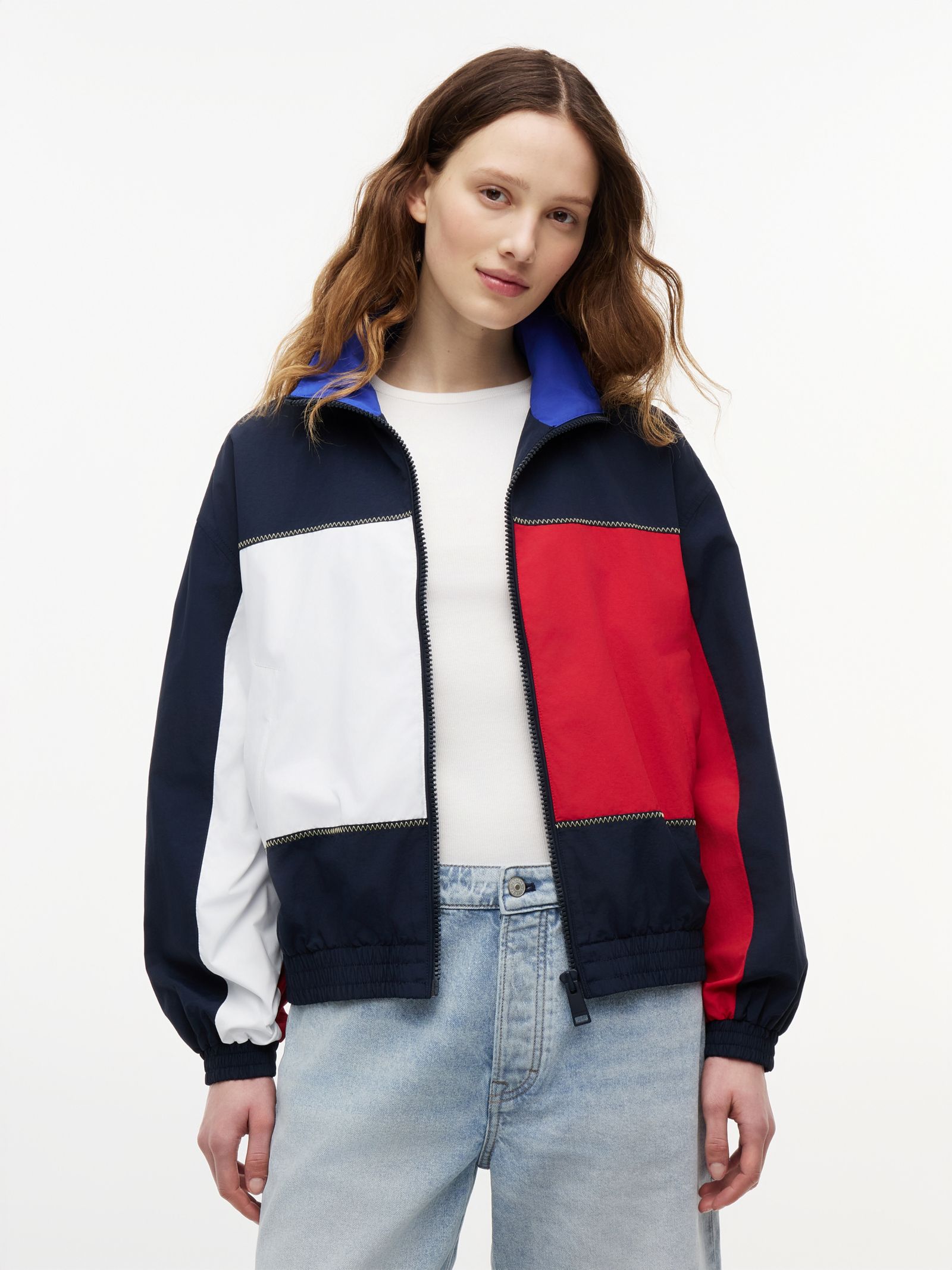 Tommy Jeans Oversized Regatta Windbreaker met logo op de rug