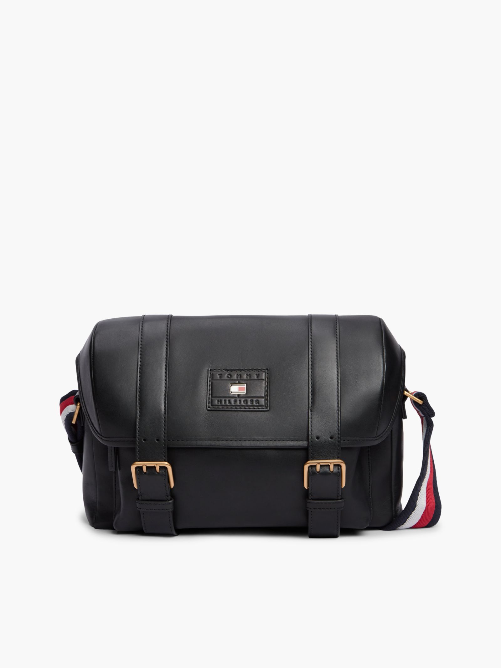 Tommy Hilfiger Casual crossbody messengertas van leer