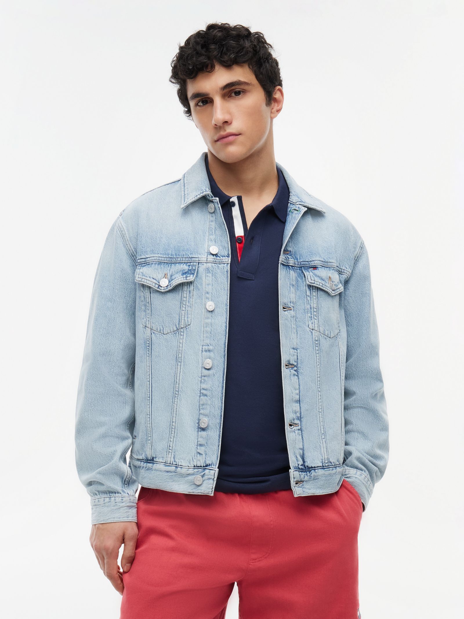 Tommy Jeans Ryan colour blocked vintage denim truckerjack