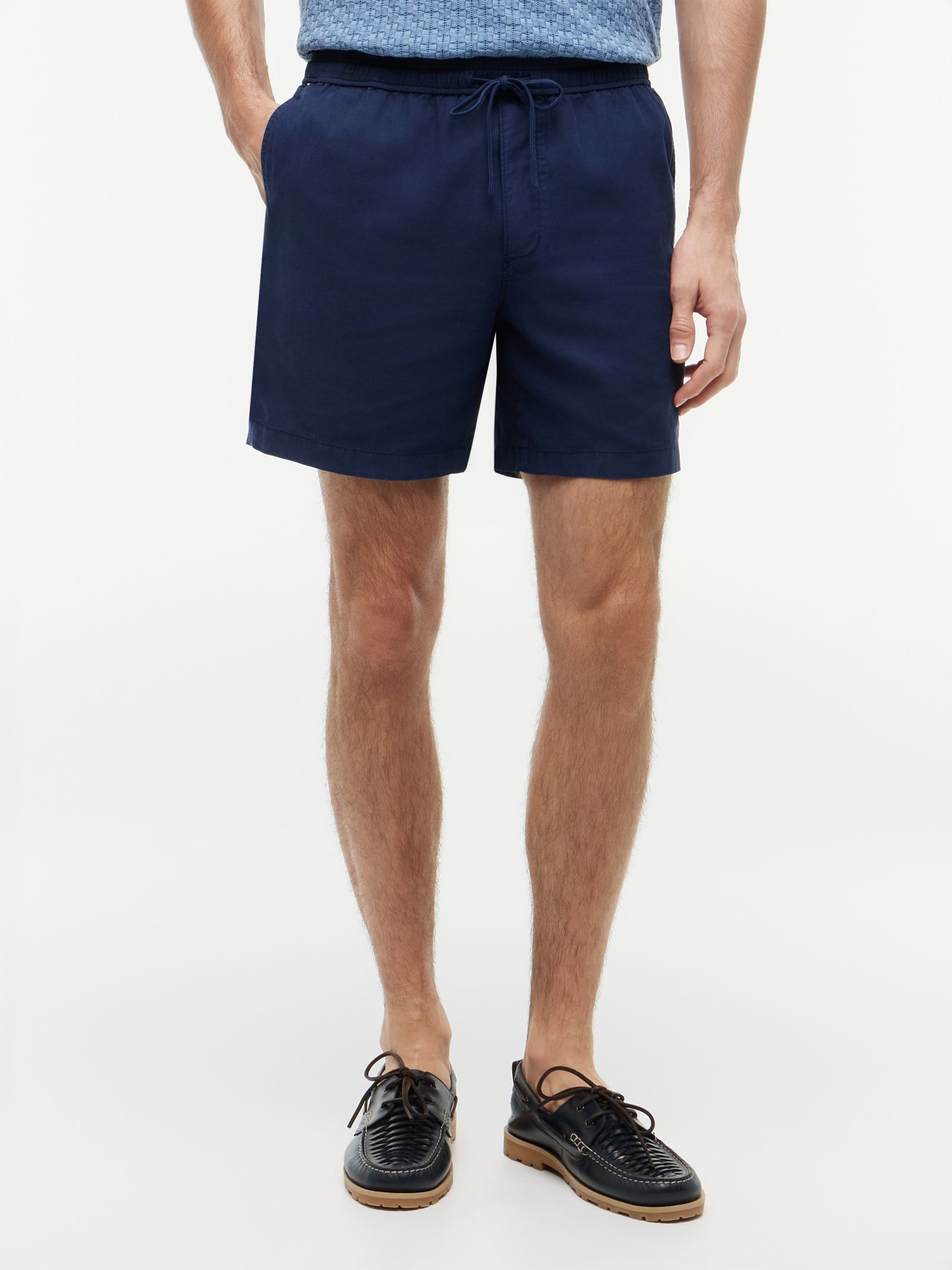 Tommy Hilfiger Dover regular straight chino short met wassing in marine