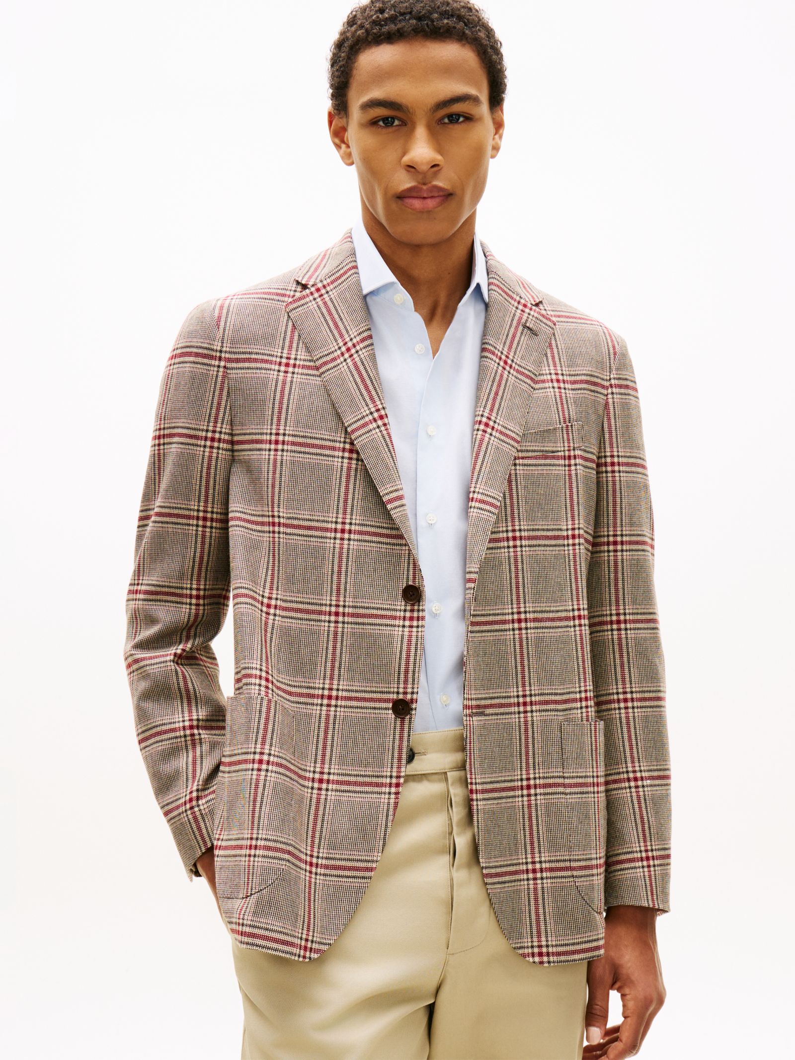 Tommy Hilfiger single breasted regular geruite blazer