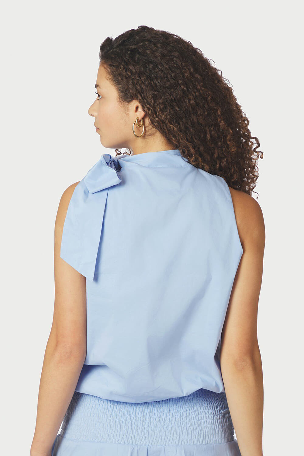 Neo Noir Top Veda Poplin Blauw dames