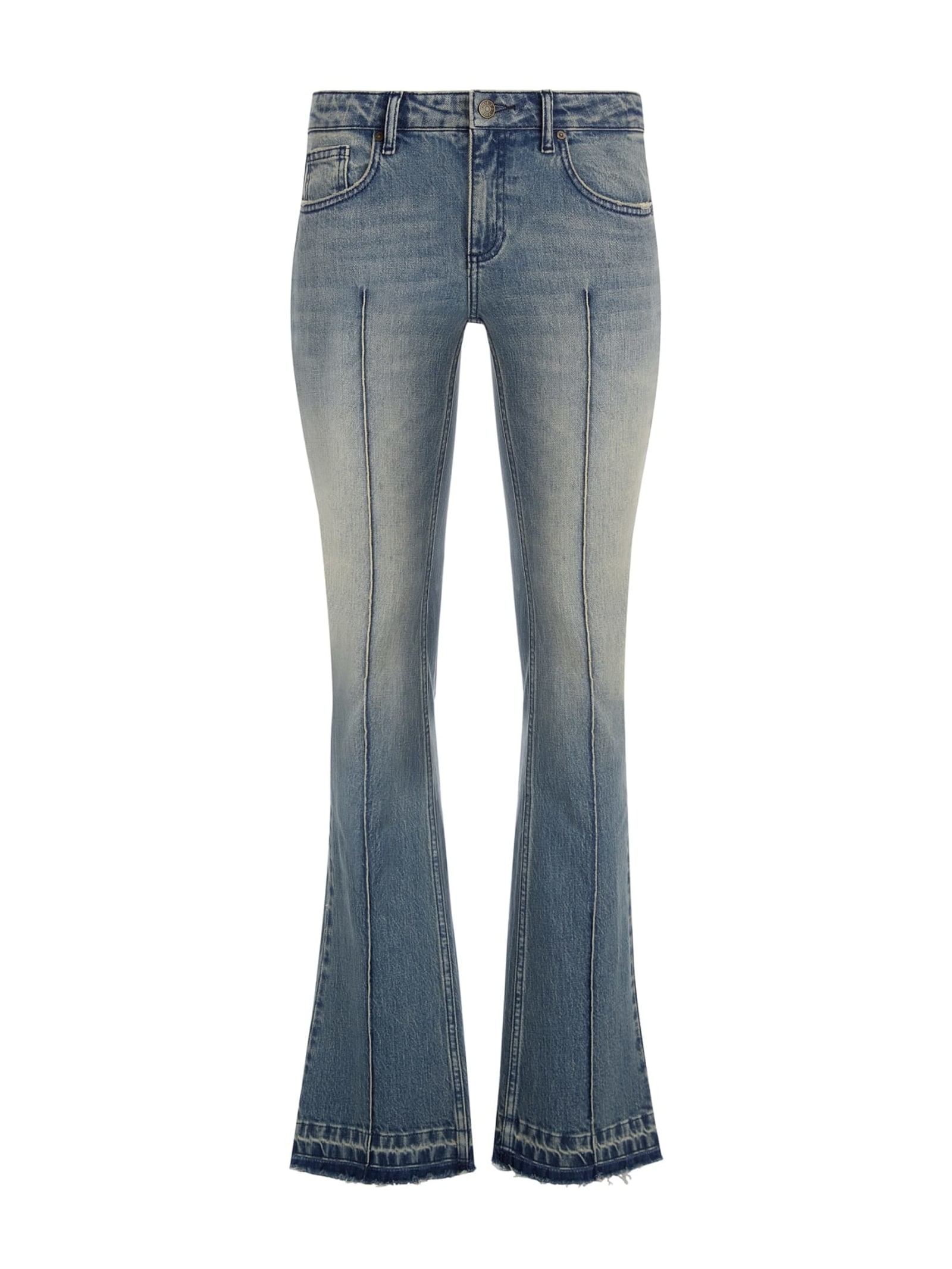 Guess Wijd Uitlopende Jeans Normale Taille for women in blauw