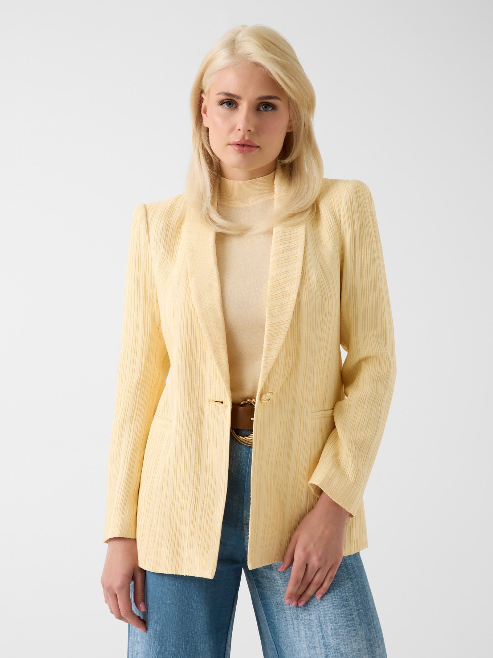 Guess Marciano Blazer Van Viscosemix in geel