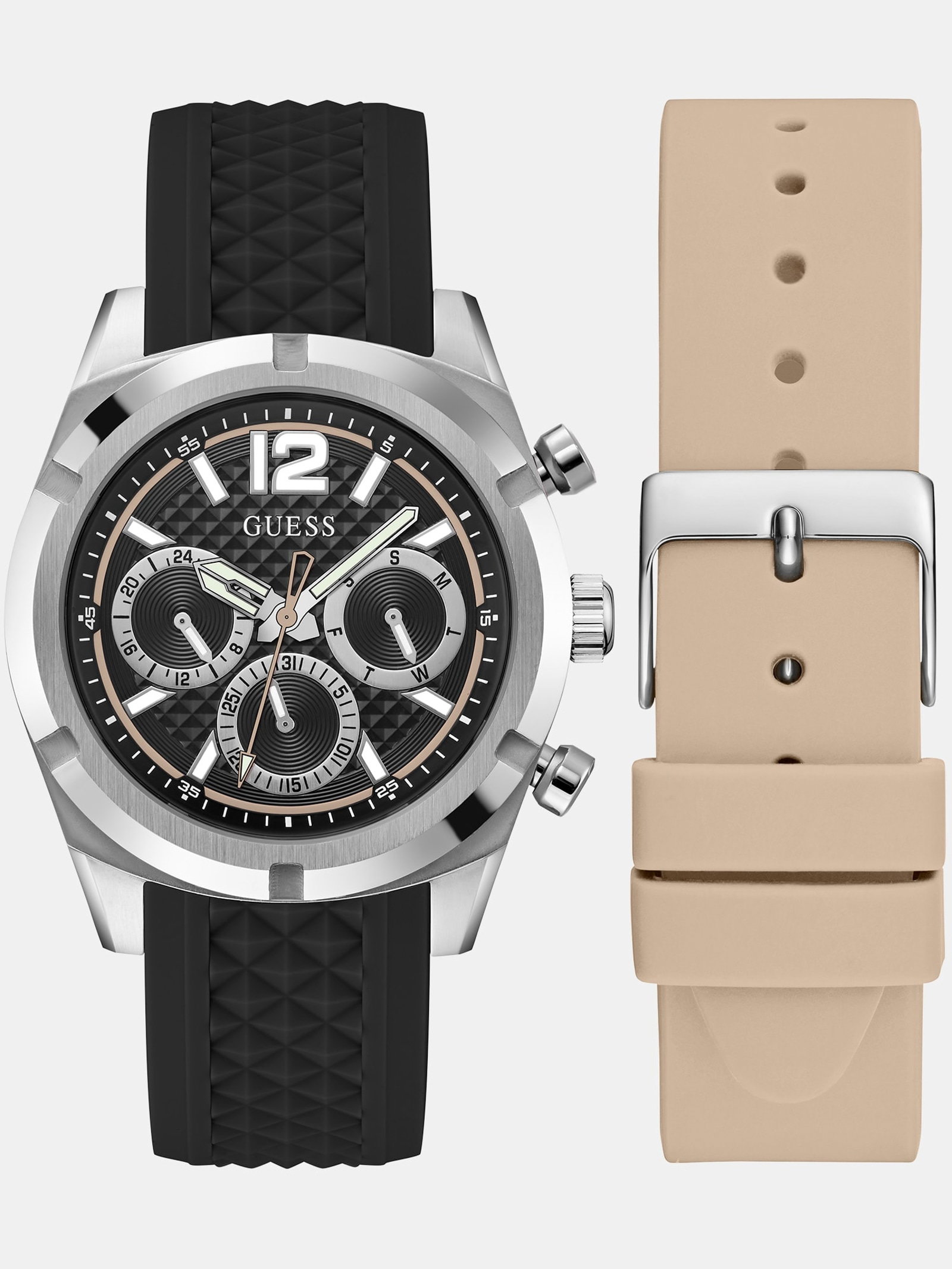 Guess Multifunctioneel Horloge Verwisselbaar Bandje in zwart