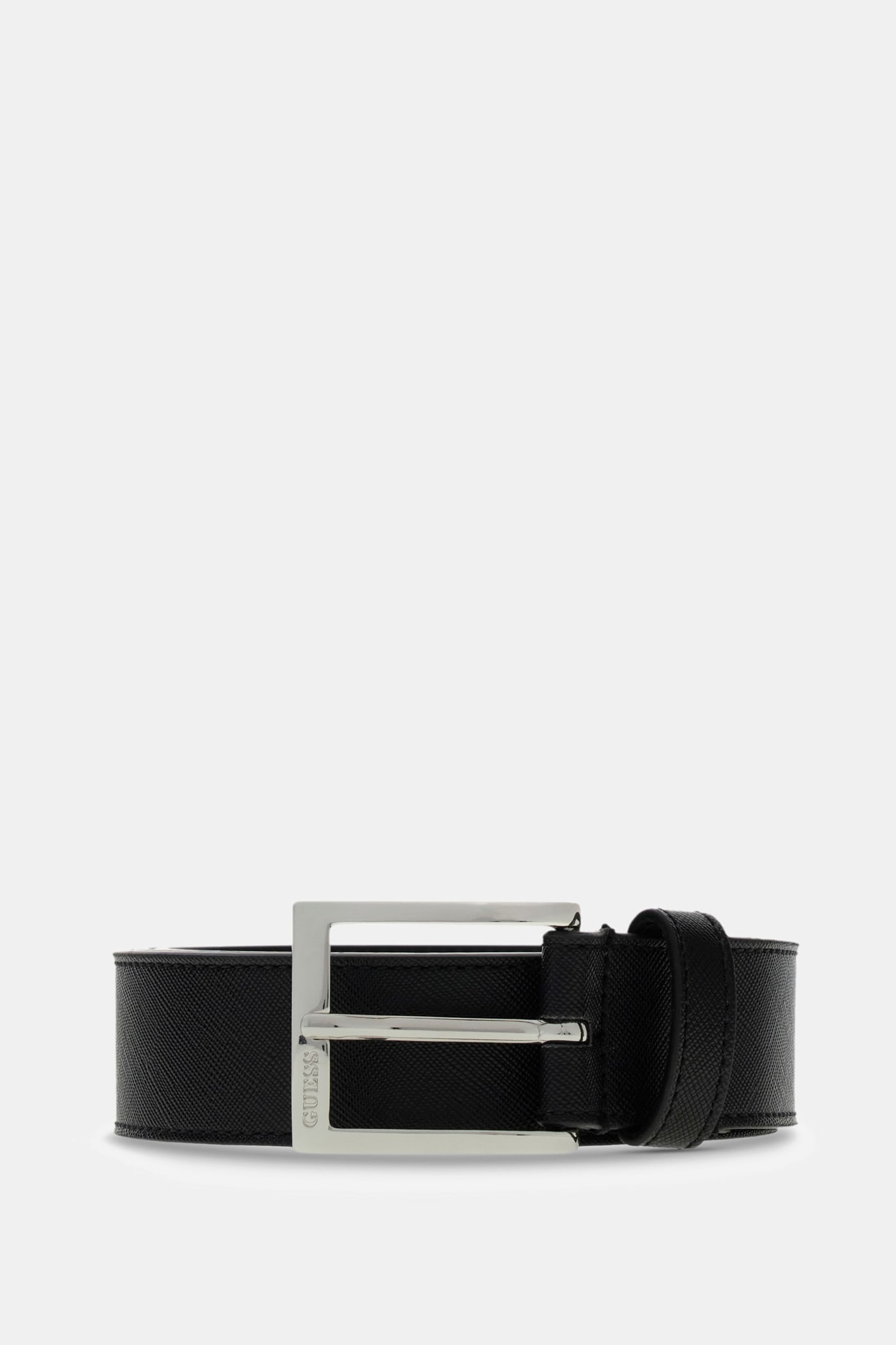 Guess Echte Leren Riem for men in zwart