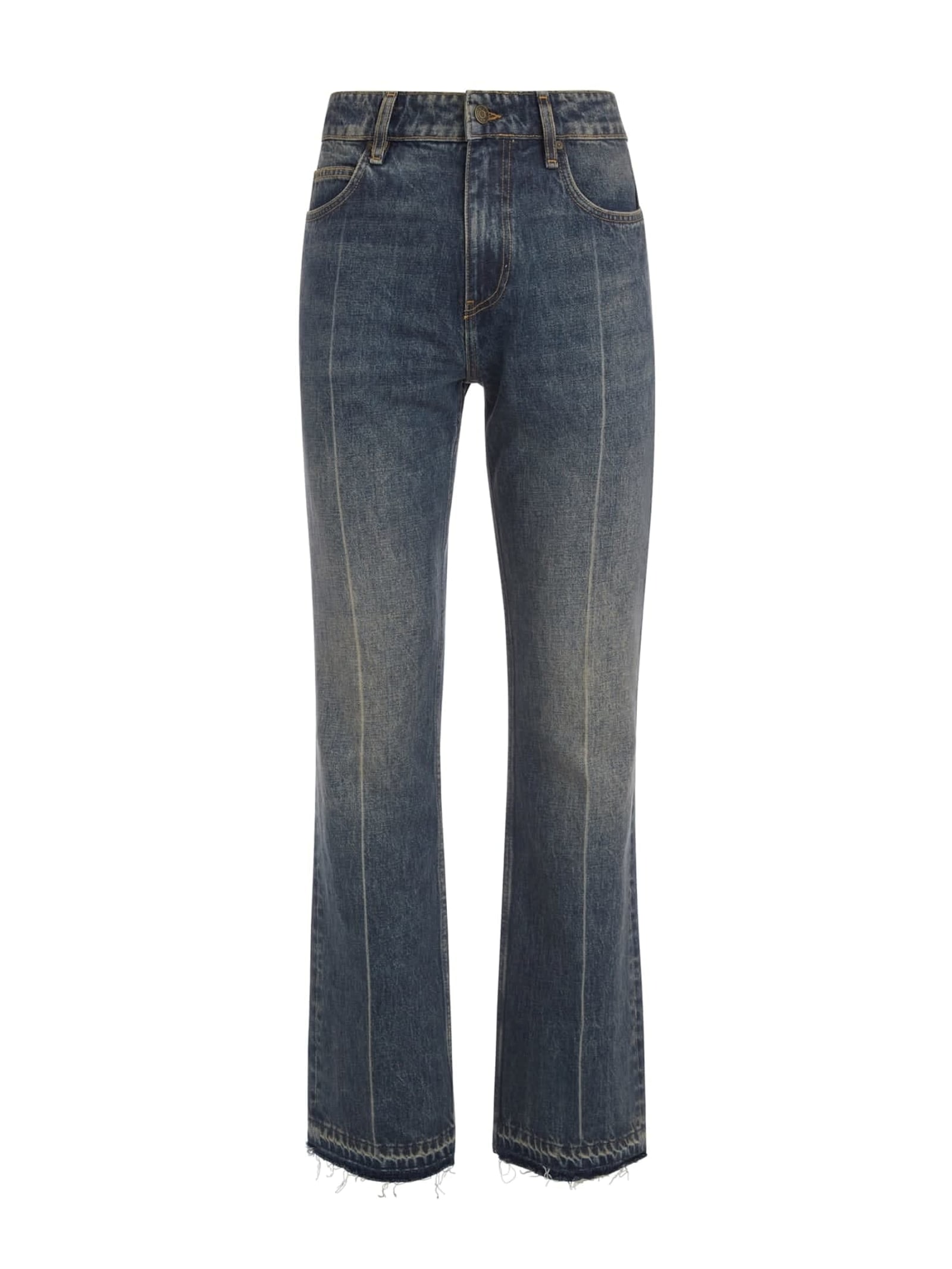Guess Wijd Uitlopende Jeans Normale Taille voor heren in grijs