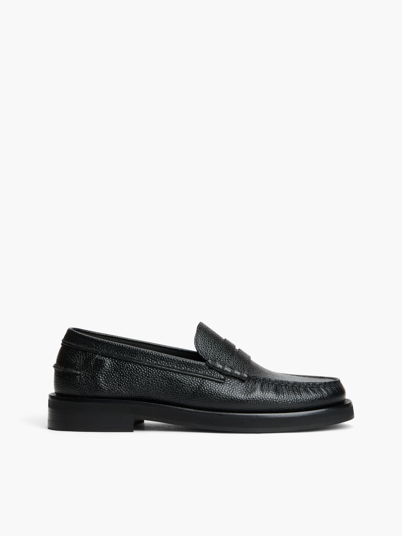 Tommy Hilfiger New York Label Leren gegranuleerde loafer