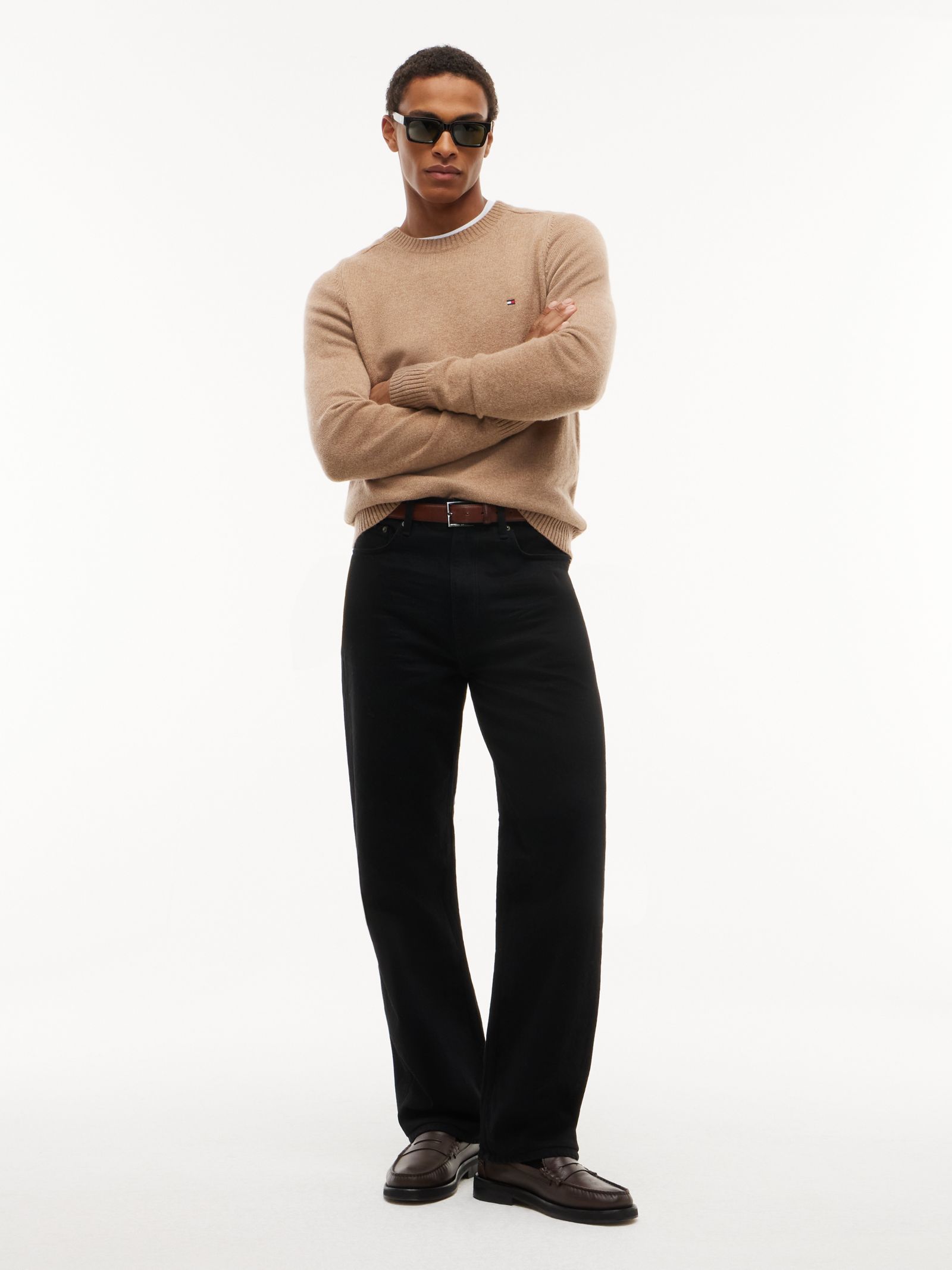 Tommy Hilfiger River Relaxed Straight zwarte jeans