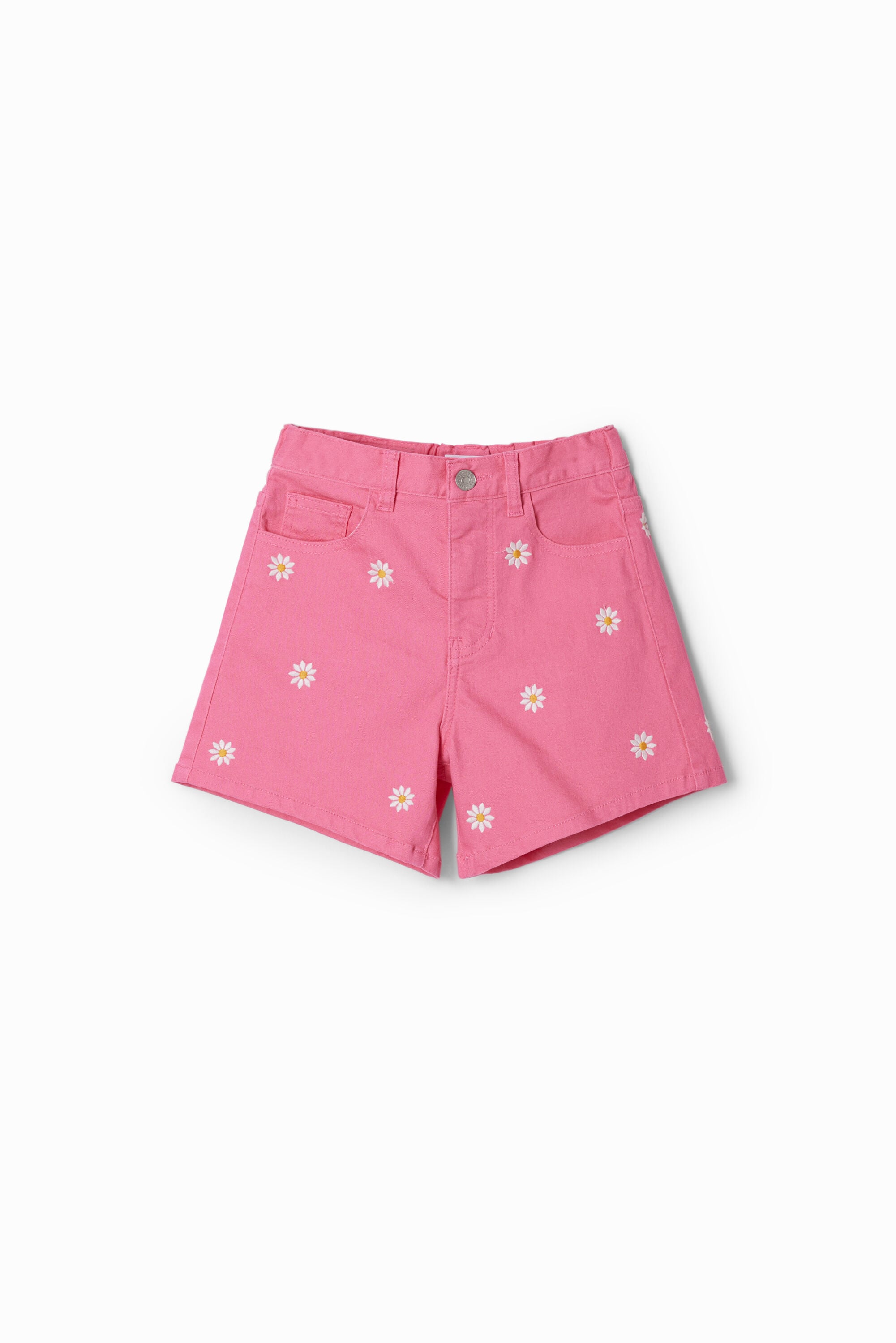 Desigual Spijkershort madeliefjes in roze