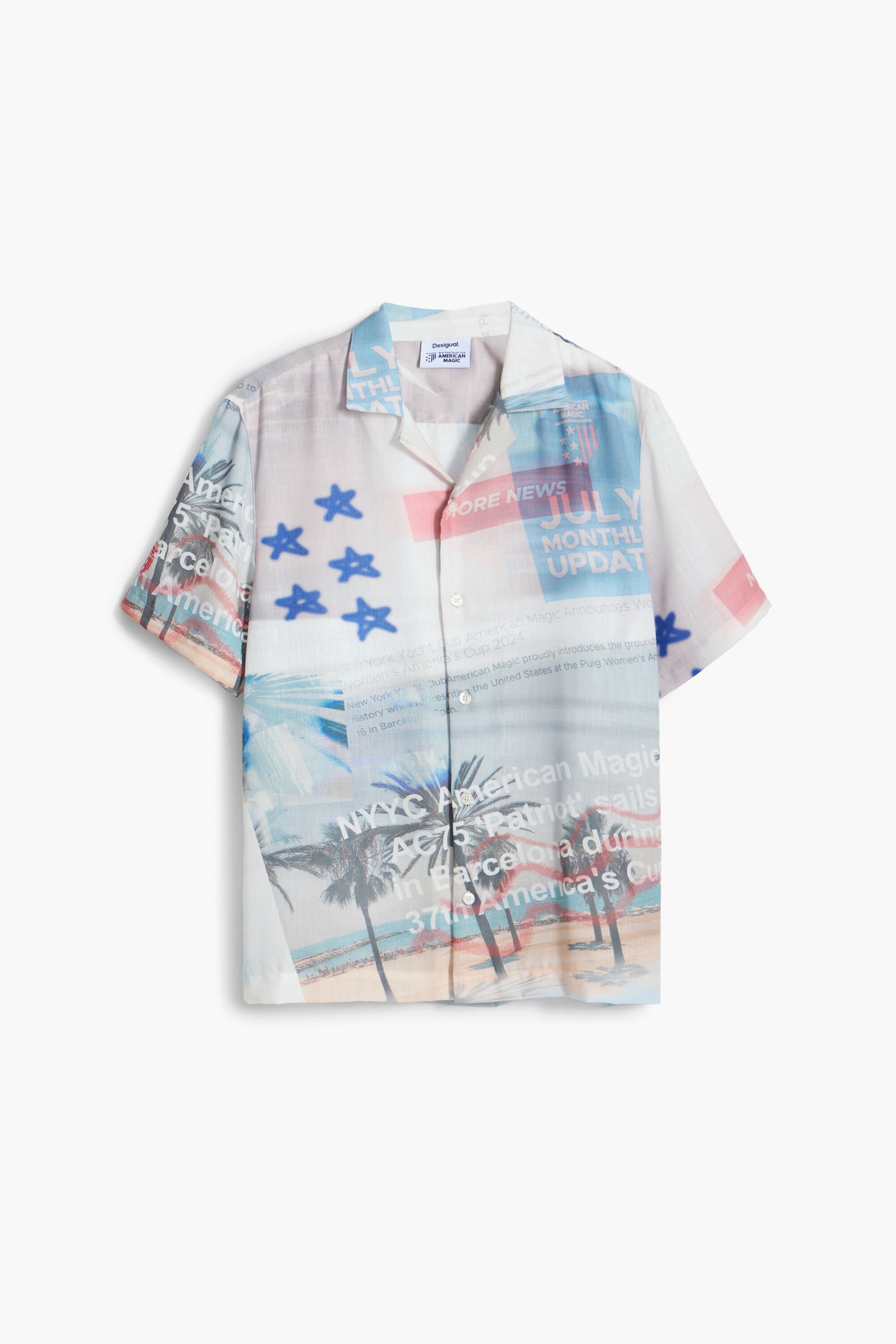 Desigual Bedrukte American Magic overhemd