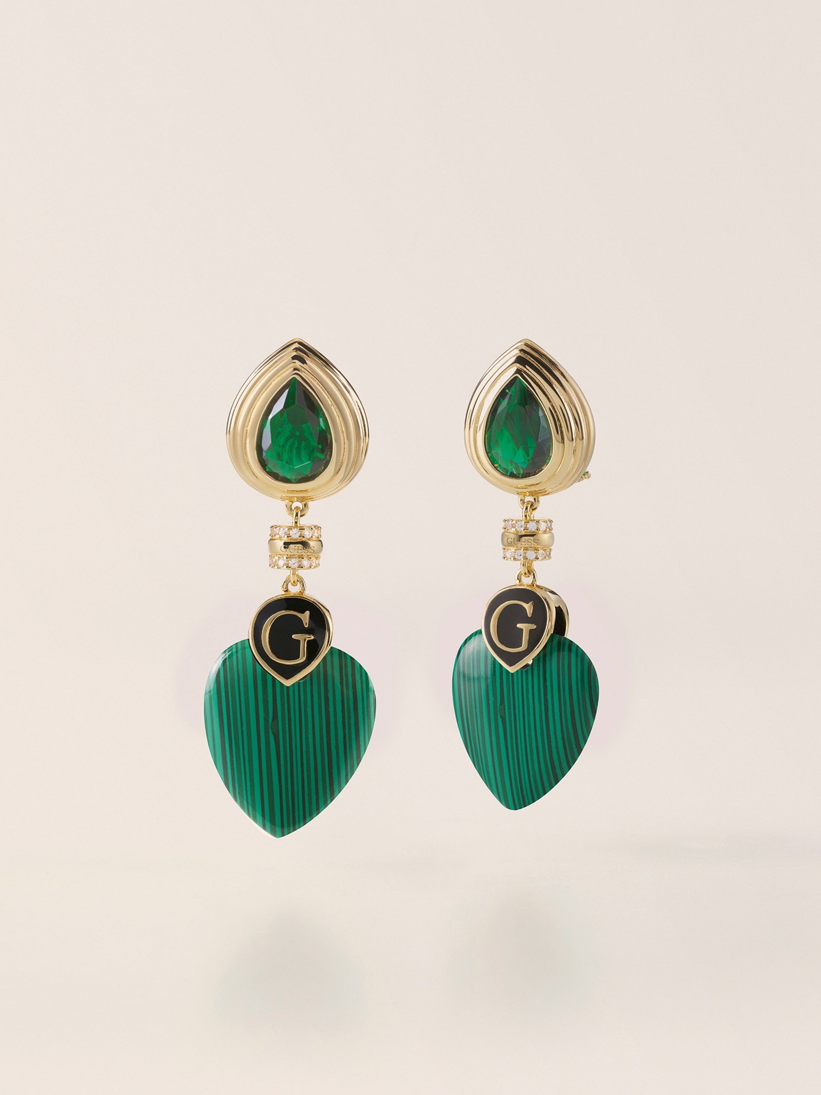 Guess Wild Orchid Oorhangers in goud