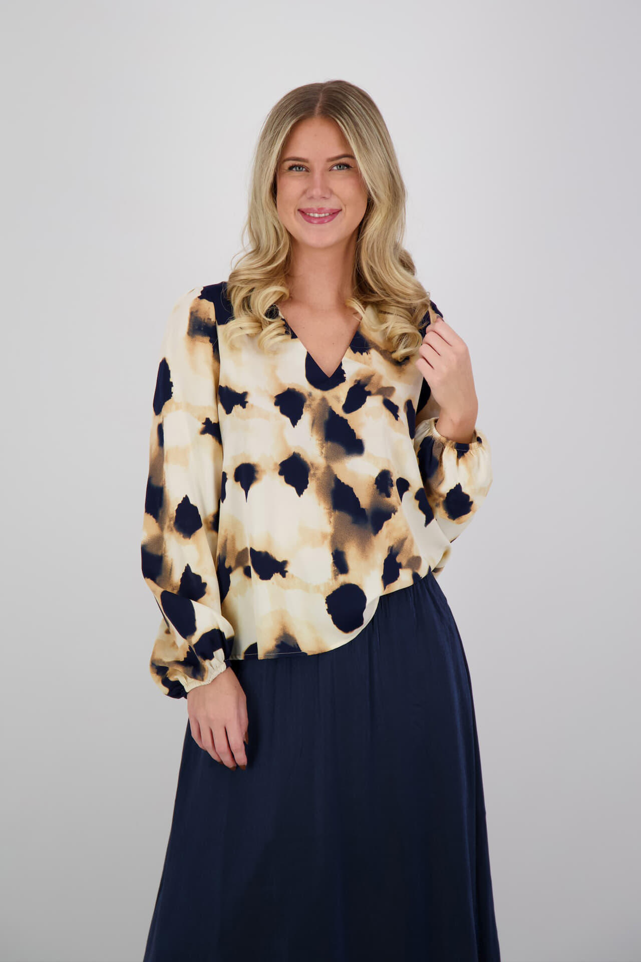 Vive La Femme Blouse Evelien Blauw dames