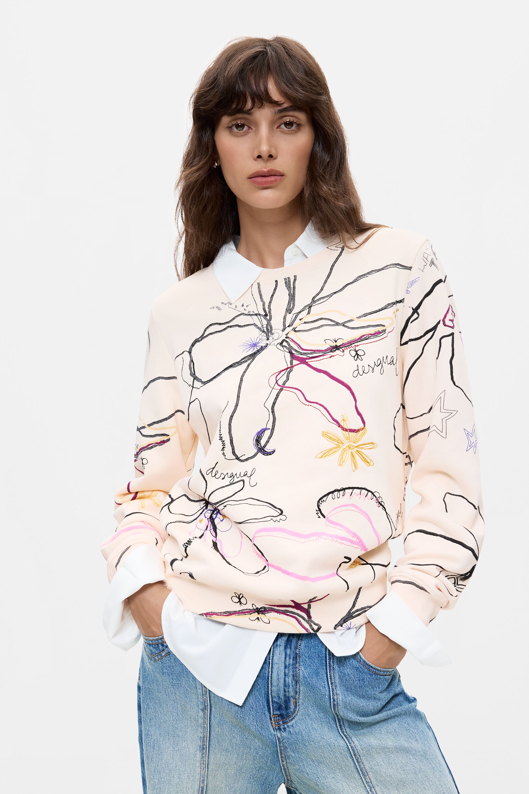 Desigual Sweatshirt met bloemenprint