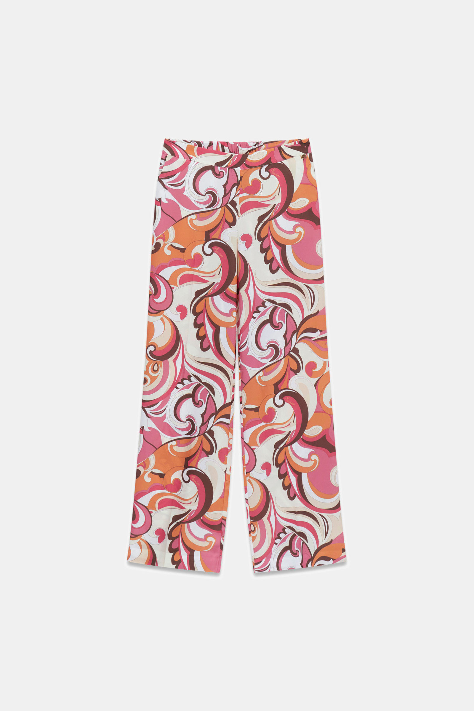 Guess Marciano Straight Bedrukte Broek in roze