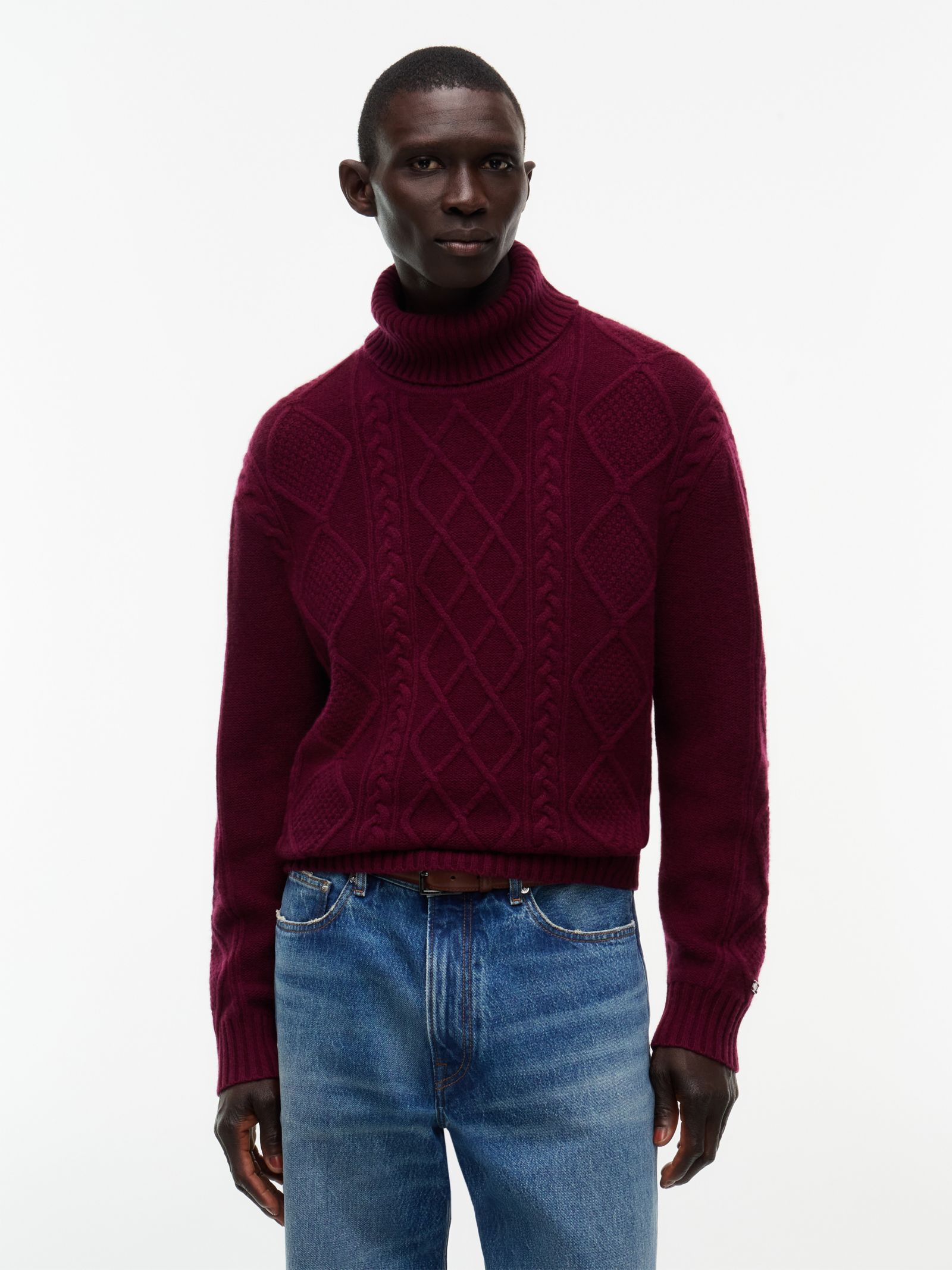 Tommy Hilfiger New York Label Trui van wolmix met kasjmier in rood