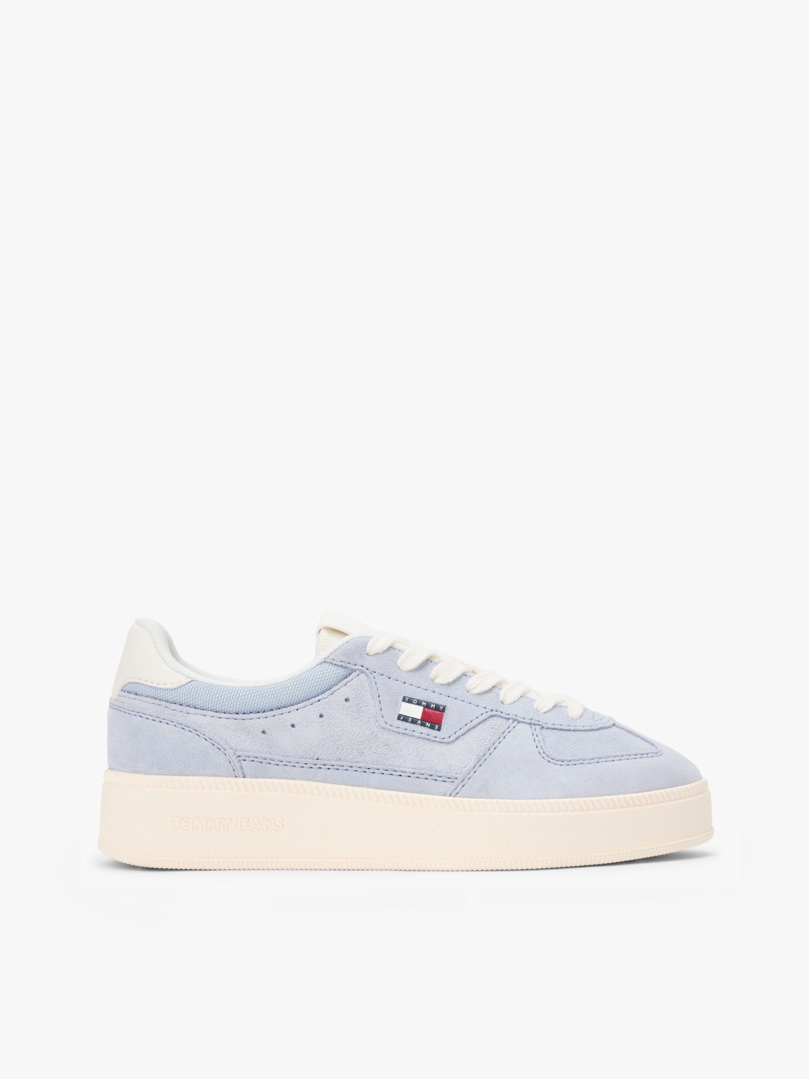 Tommy Jeans The Greenwich Chunky Sneaker van suède in blauw