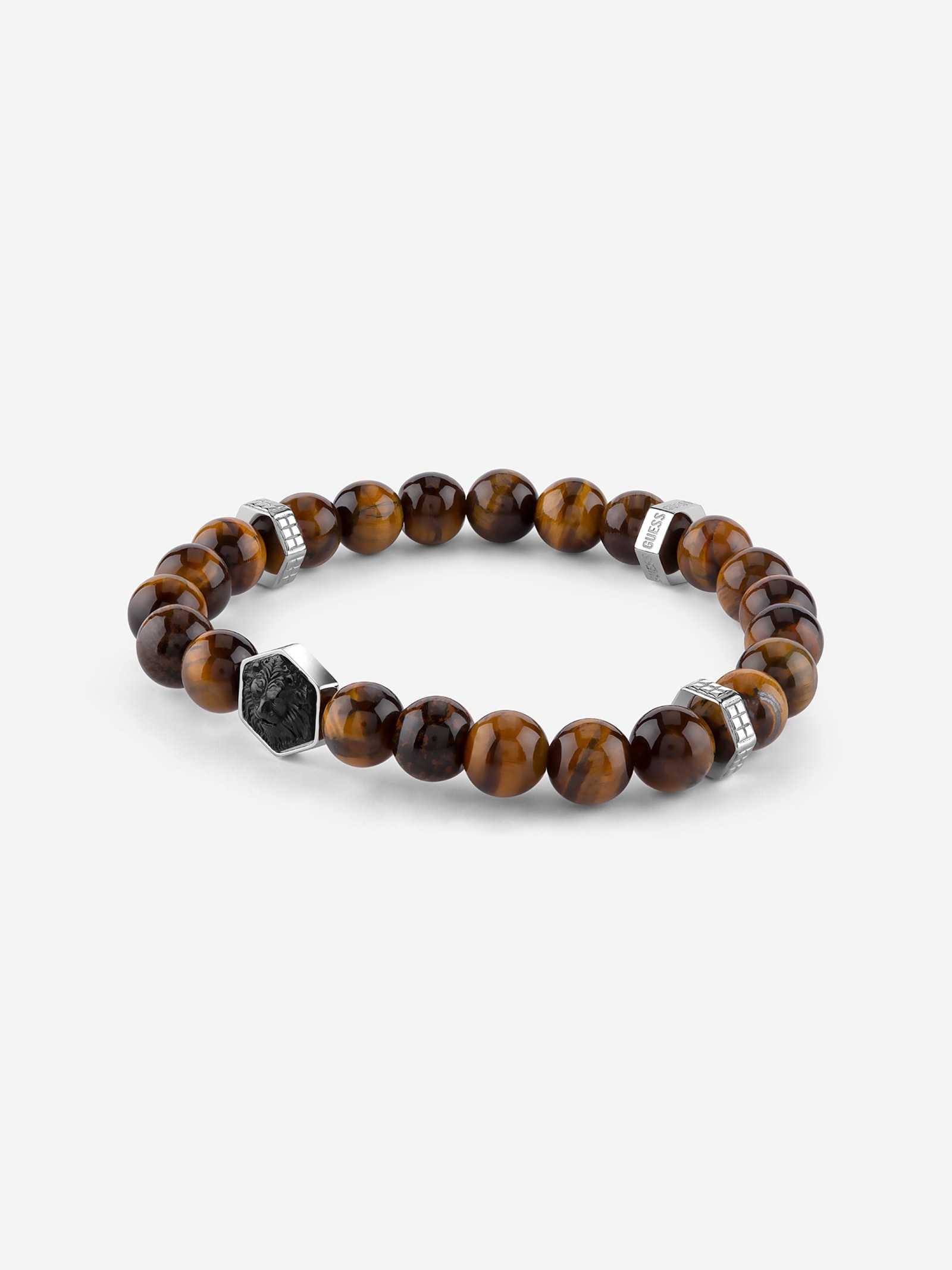 Guess Lion King Armband in bruin