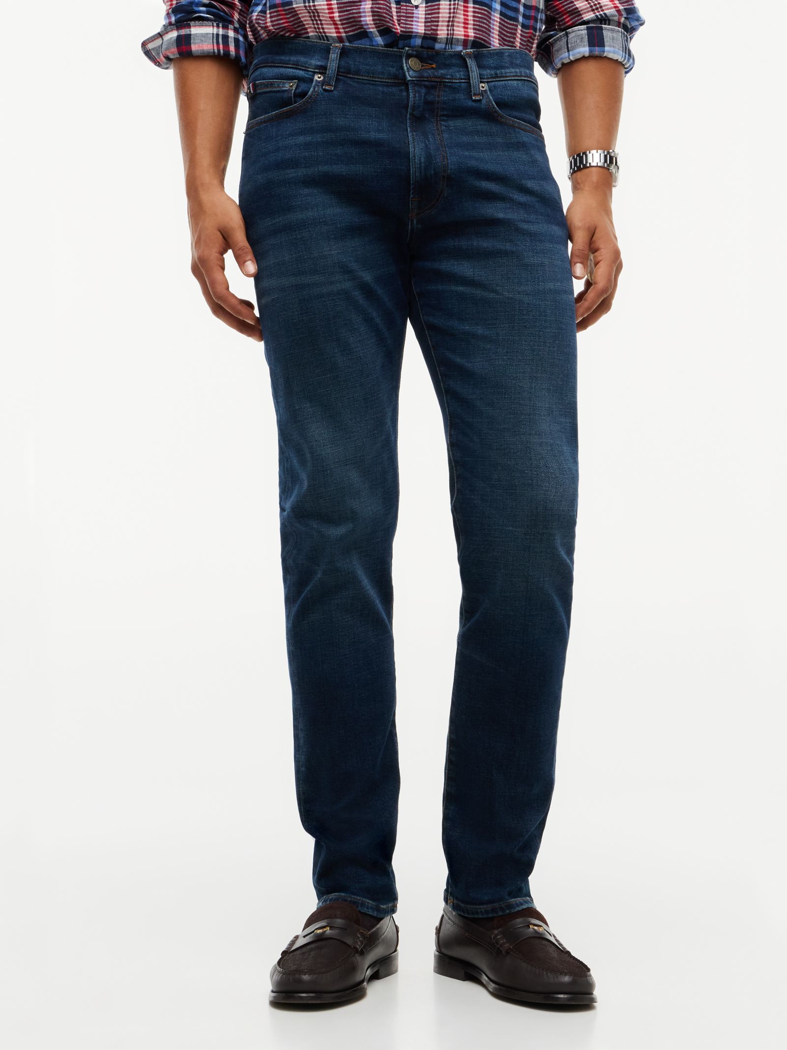 Tommy Hilfiger Denton Slim Straight jeans met fading in blauw