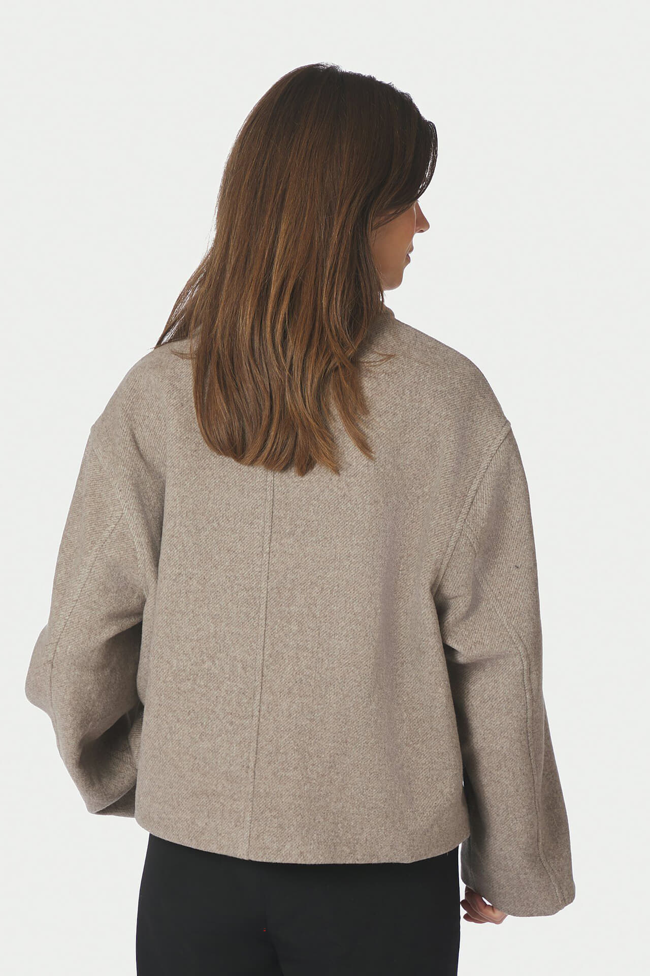 Neo Noir Jas Hamra Herrringbone Twill Beige dames